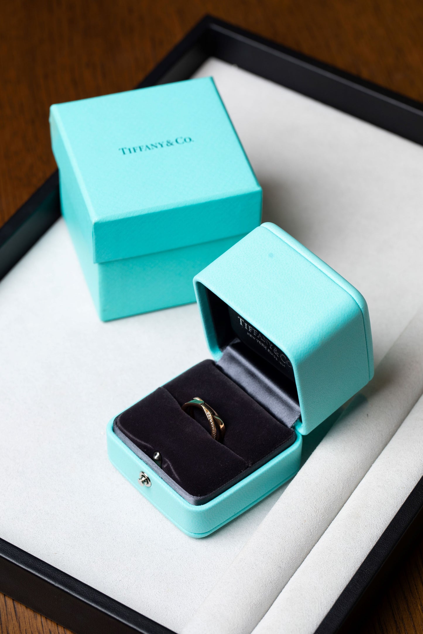 Pre-Owned Tiffany & Co. Atlas X Narrow Cross Ring
