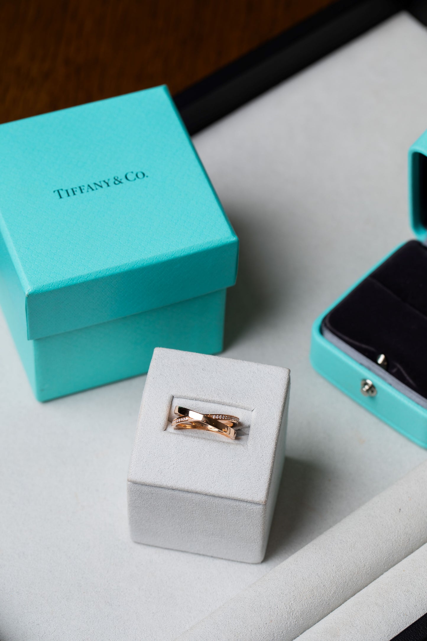 Pre-Owned Tiffany & Co. Atlas X Narrow Cross Ring