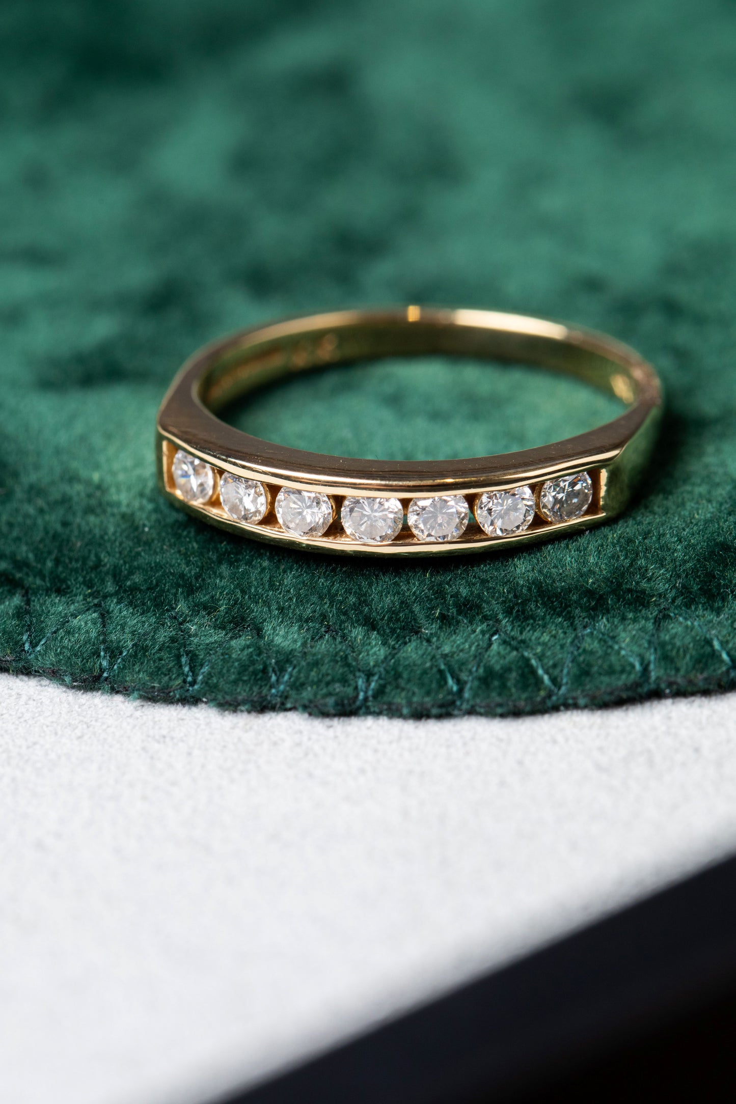 Round Brilliant Cut Diamond Channel Set Ring