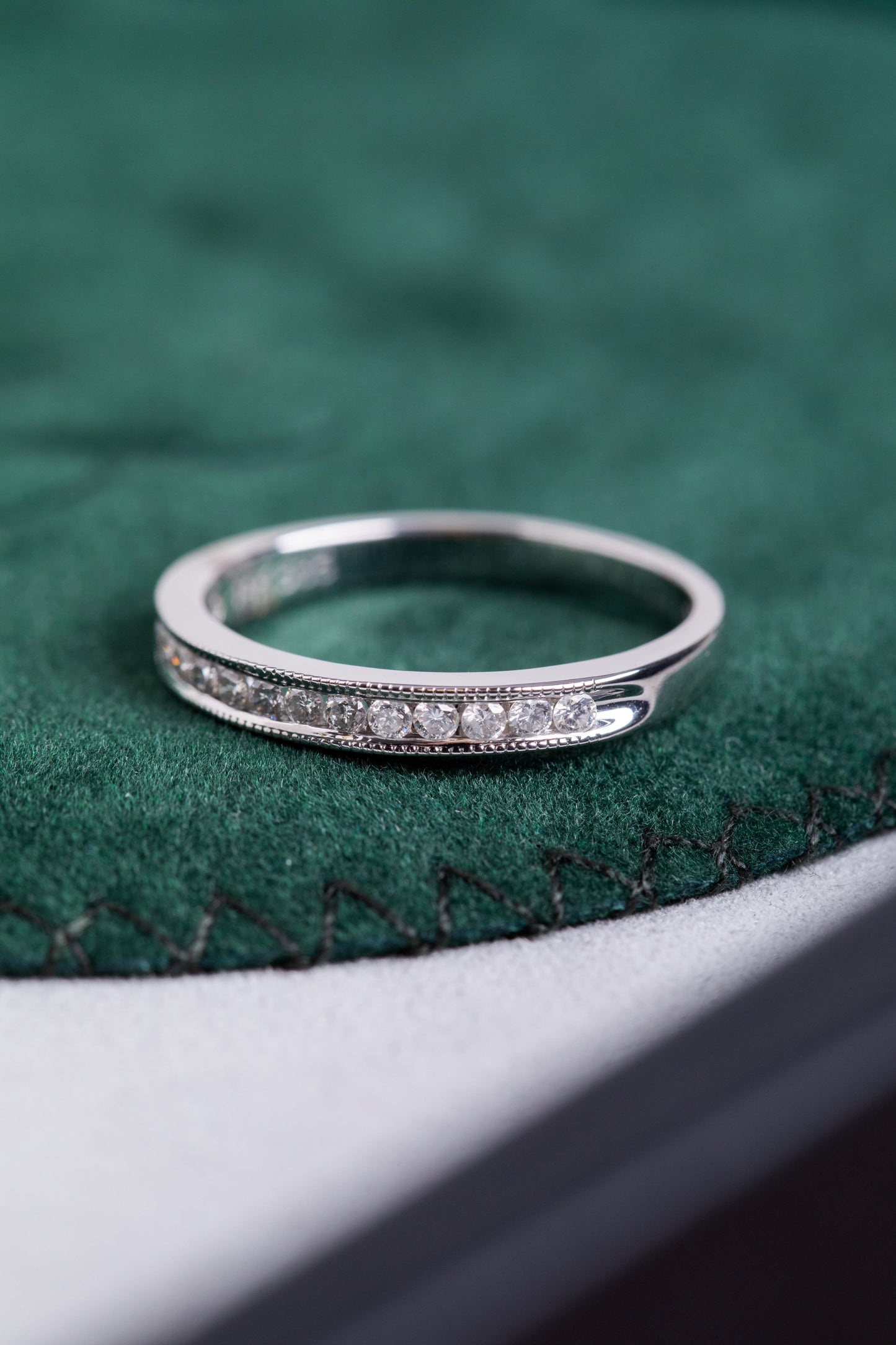 Round Brilliant Cut Diamond set wedding band