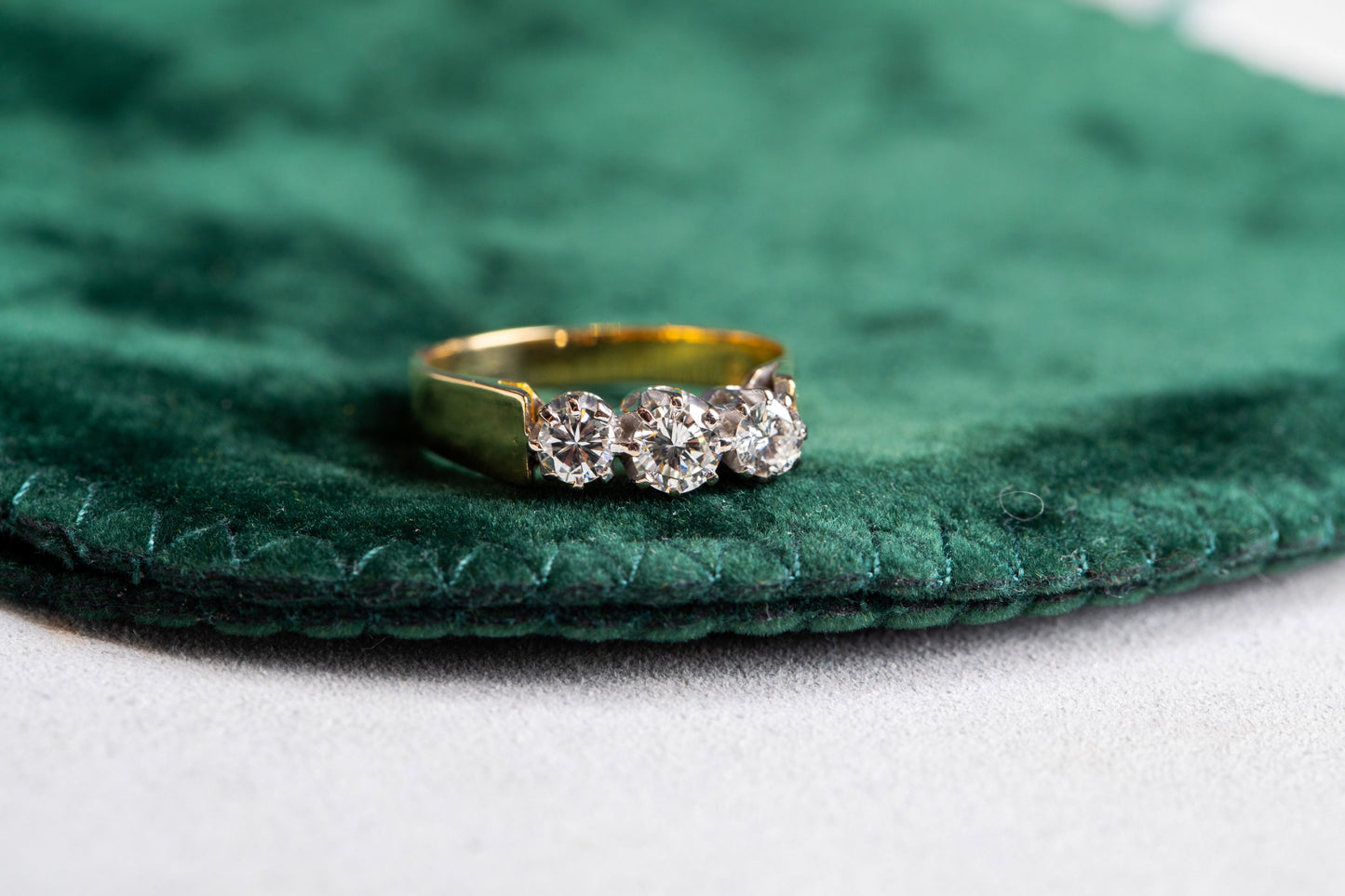 Round Brilliant Cut 3 Stone Diamond Ring