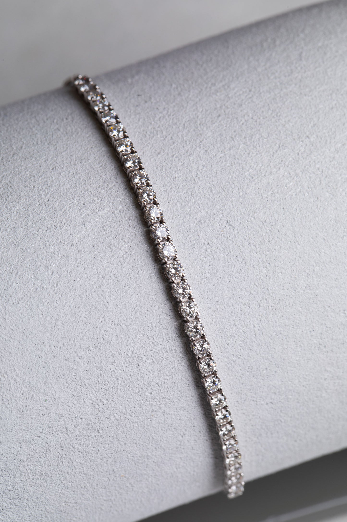 White Gold Diamond Adjustable Tennis Bracelet