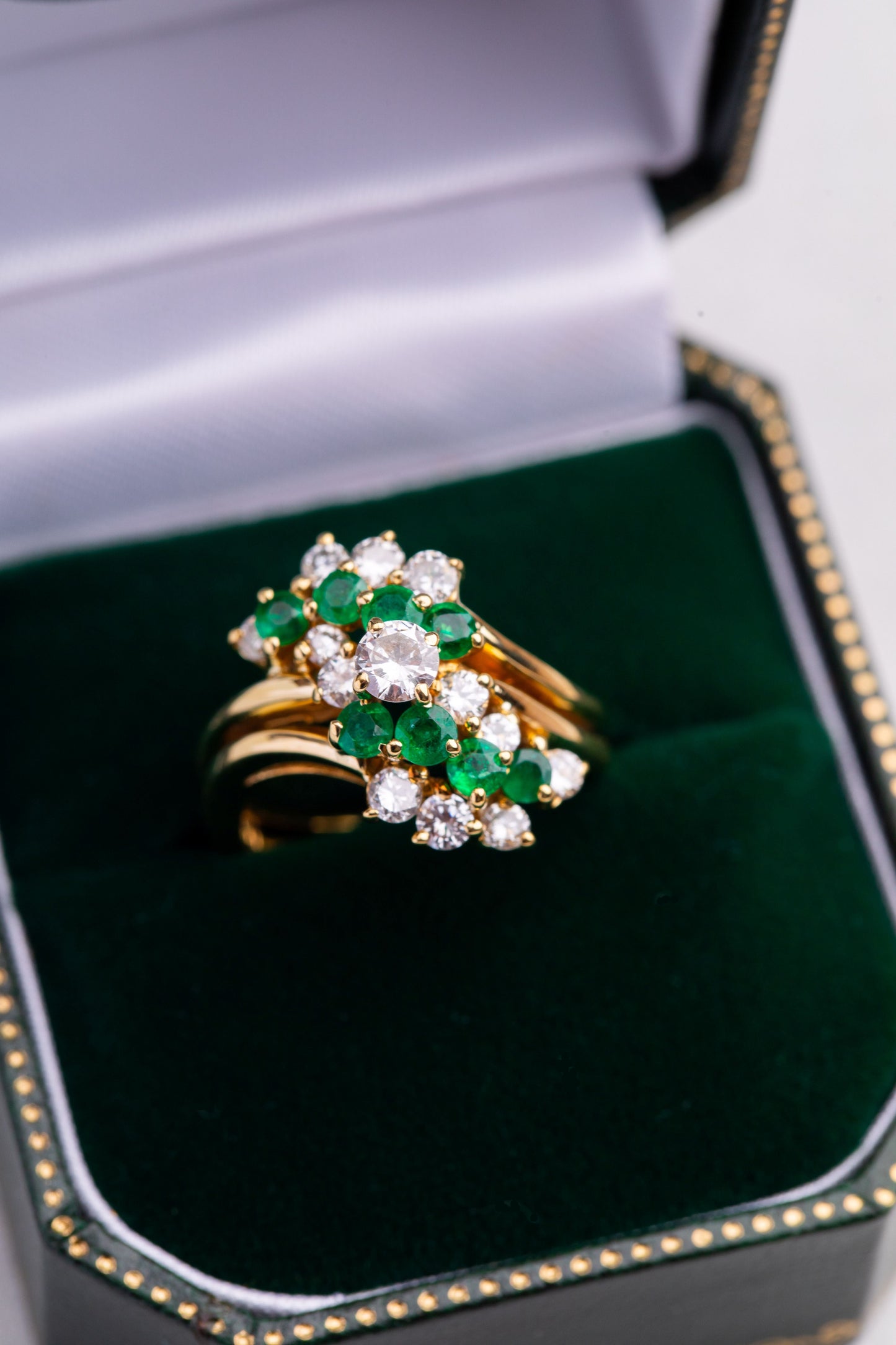 Emerald and Diamond Dress Ring