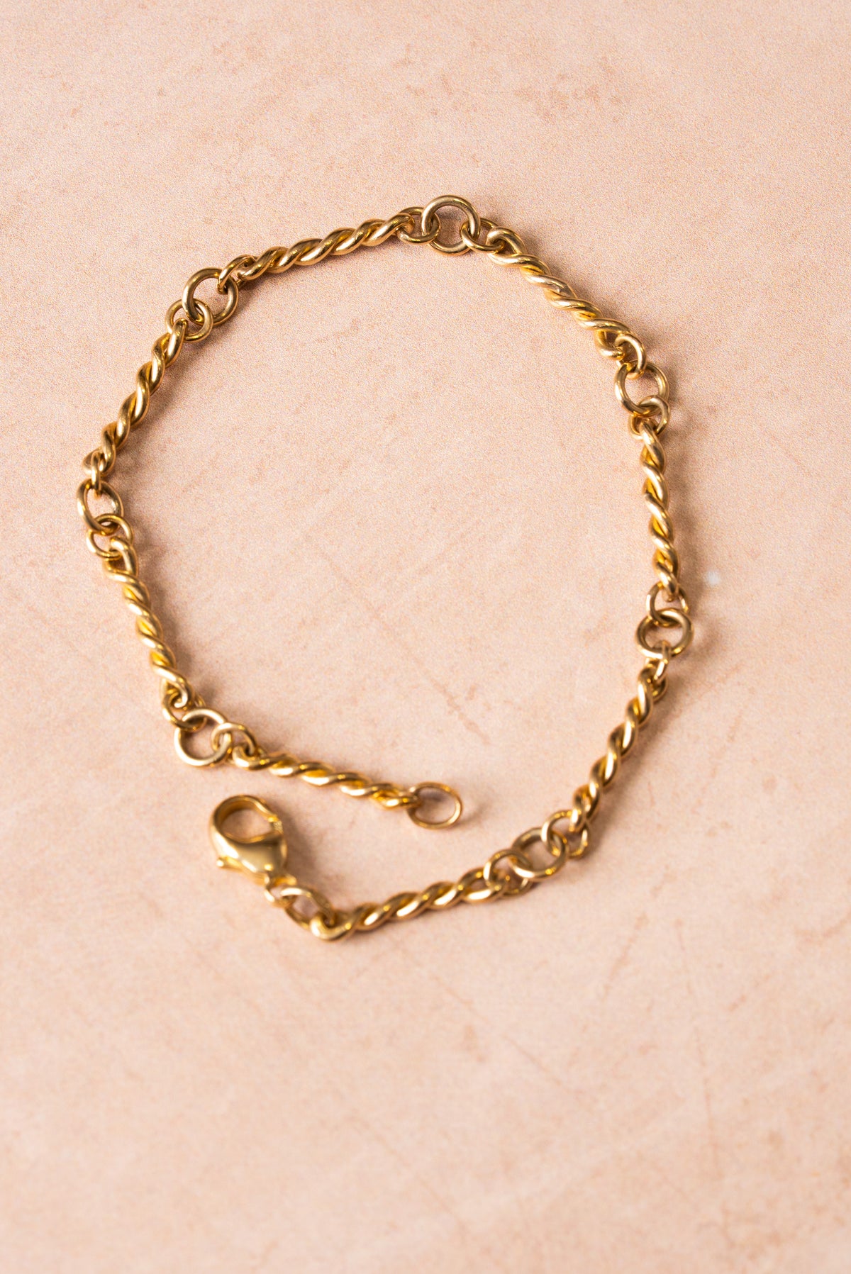 9ct Yellow Gold Twist Bracelet - 6.1g
