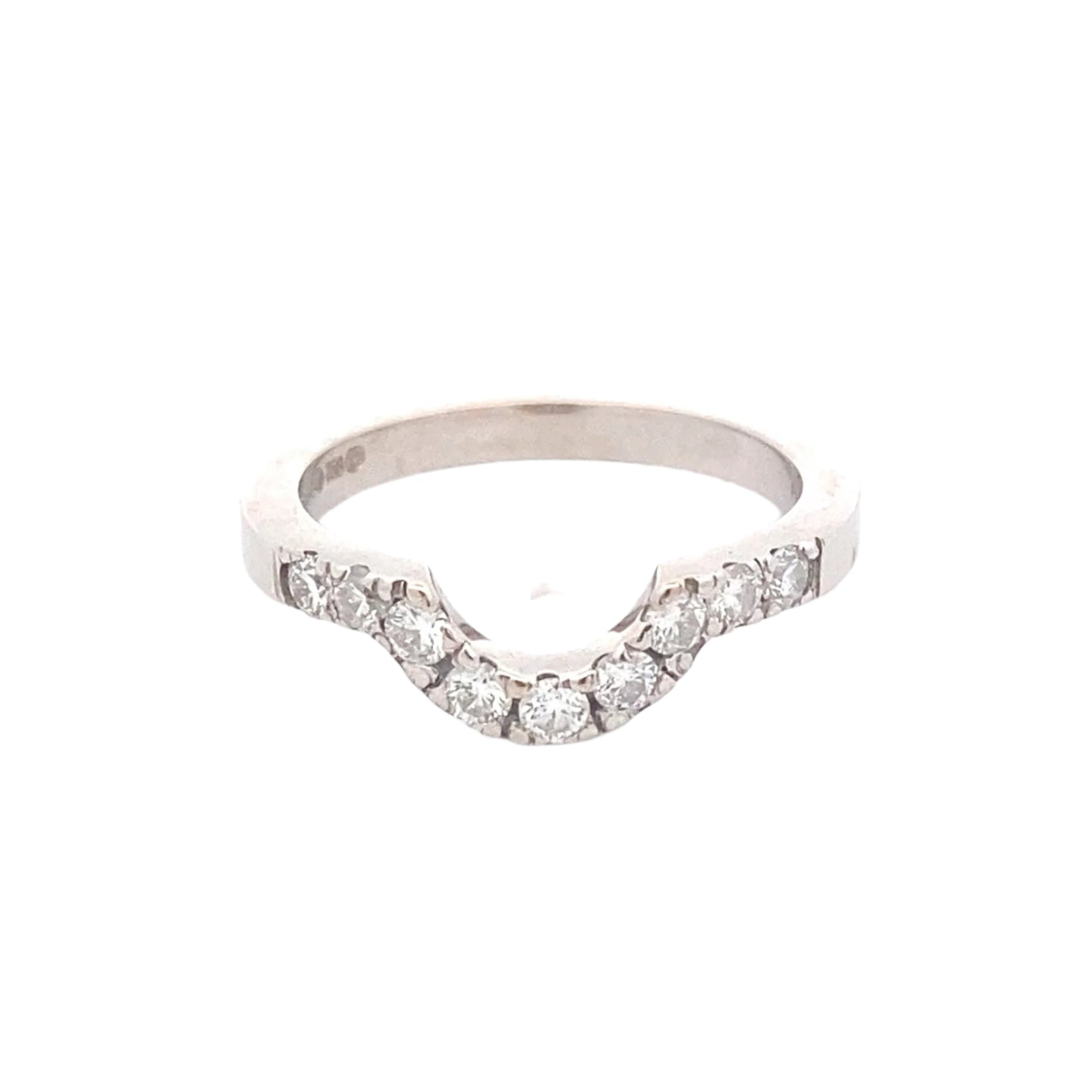 Round Brilliant Cut Diamond Bow Shaped Eternity Ring