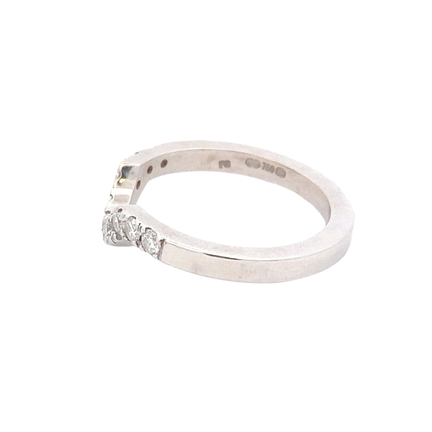 Round Brilliant Cut Diamond Bow Shaped Eternity Ring