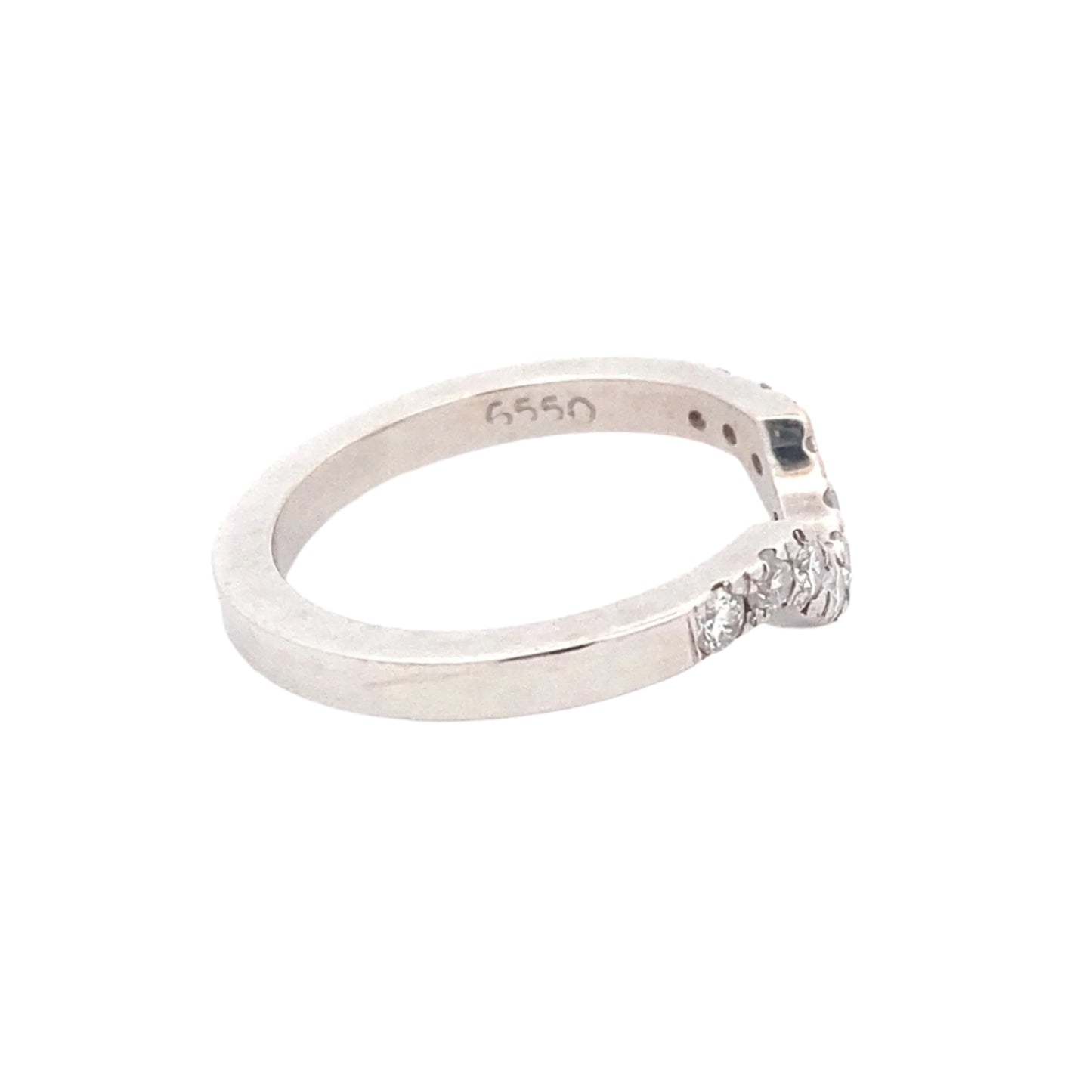 Round Brilliant Cut Diamond Bow Shaped Eternity Ring