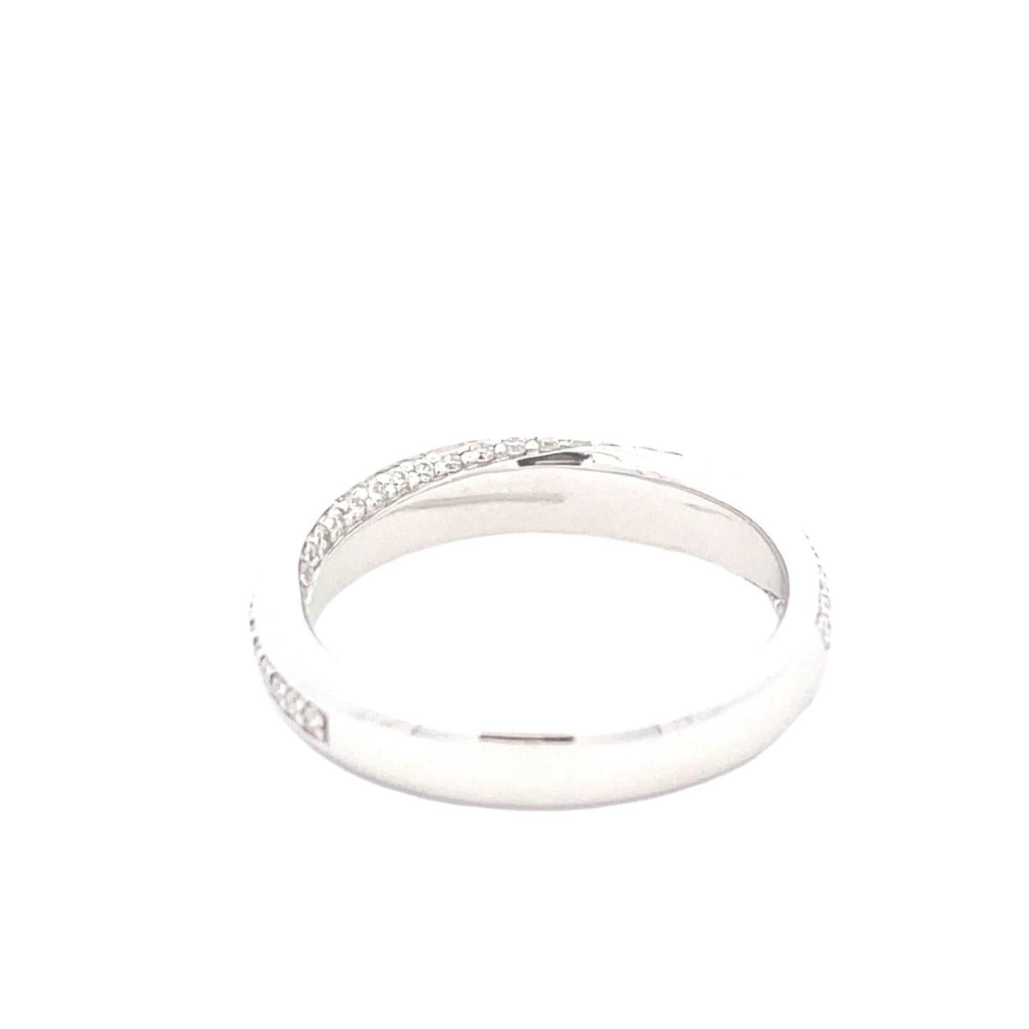 Round Brilliant Cut Double Row Diamond Twist Eternity Ring
