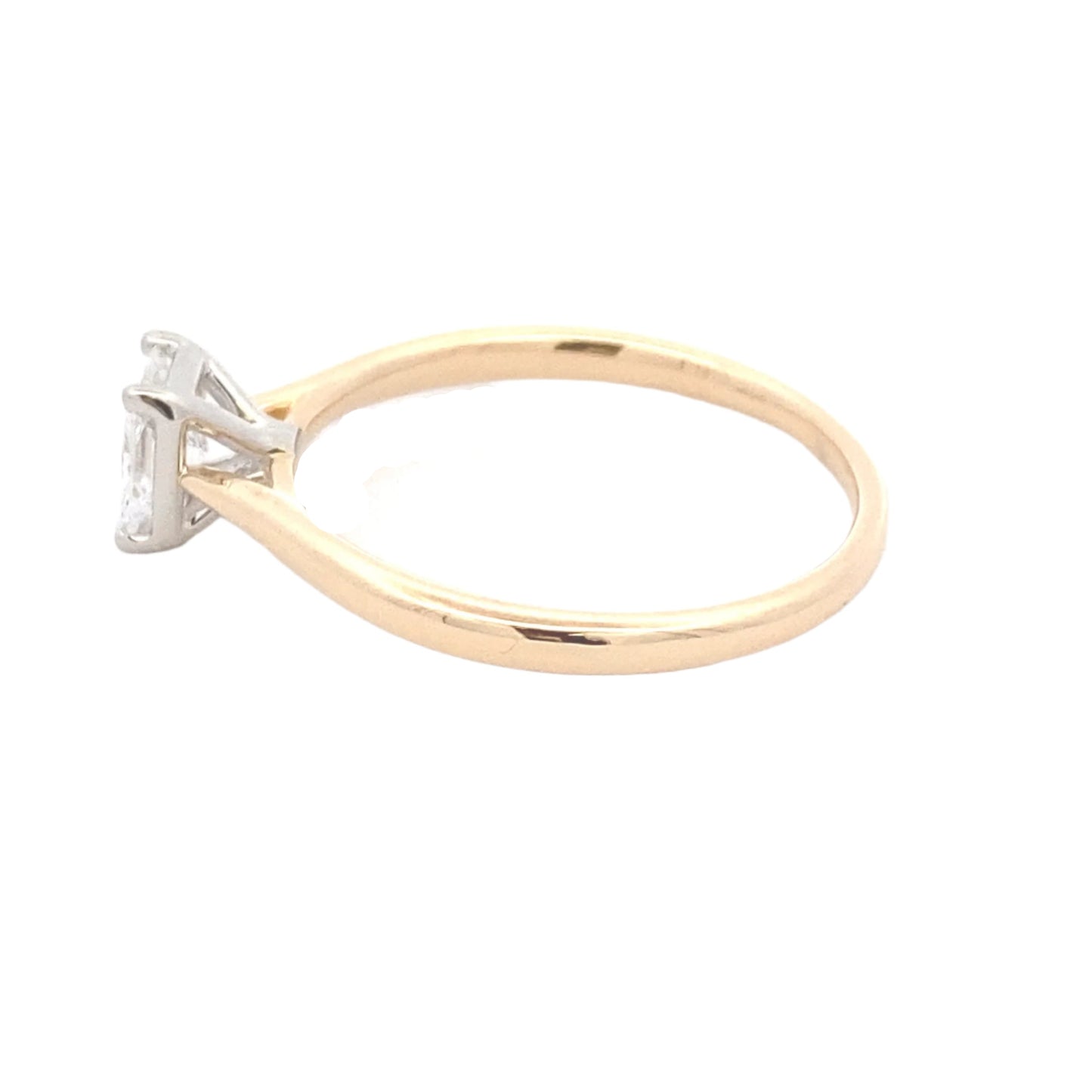 Radiant Cut Diamond Solitaire Ring - 0.55cts