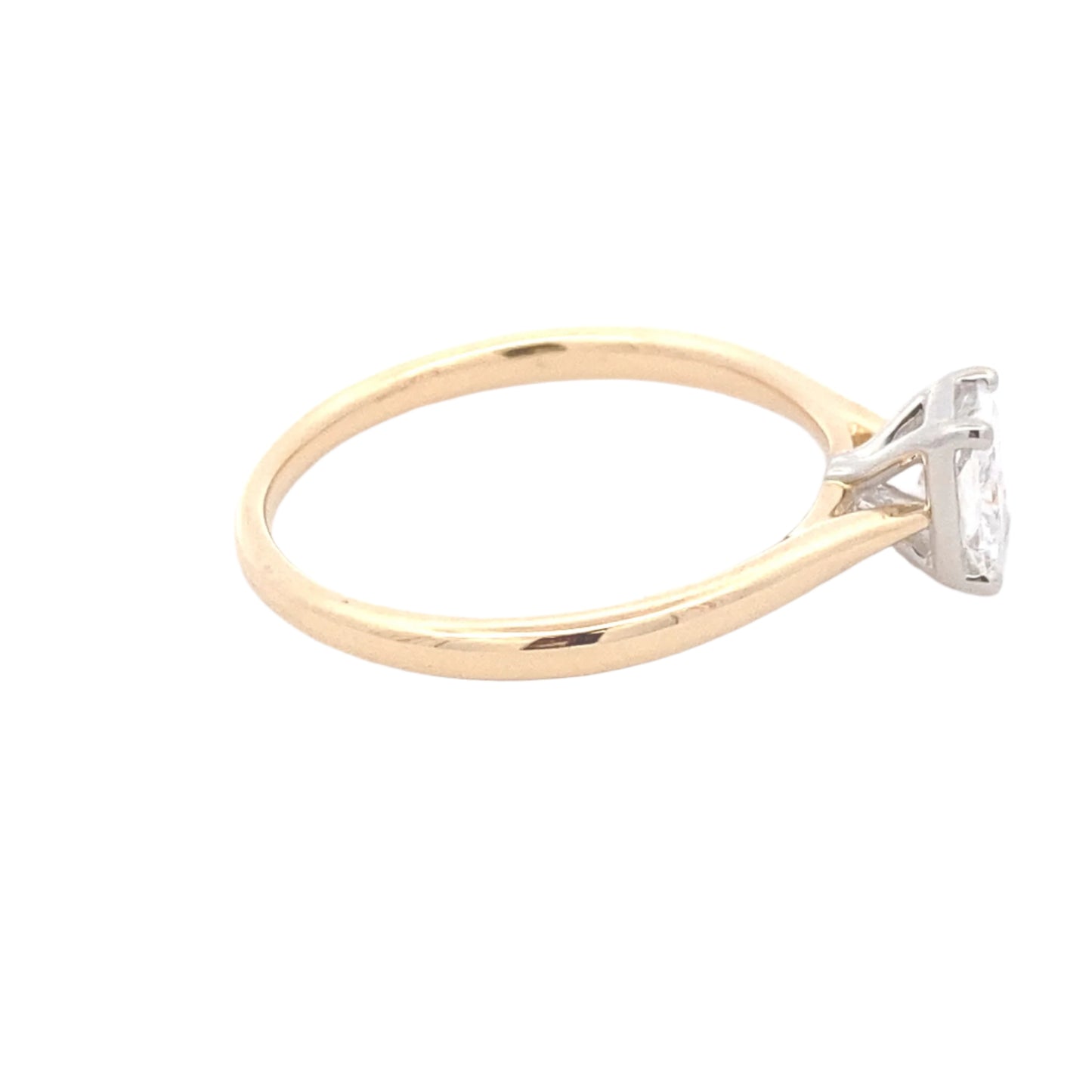 Radiant Cut Diamond Solitaire Ring - 0.55cts