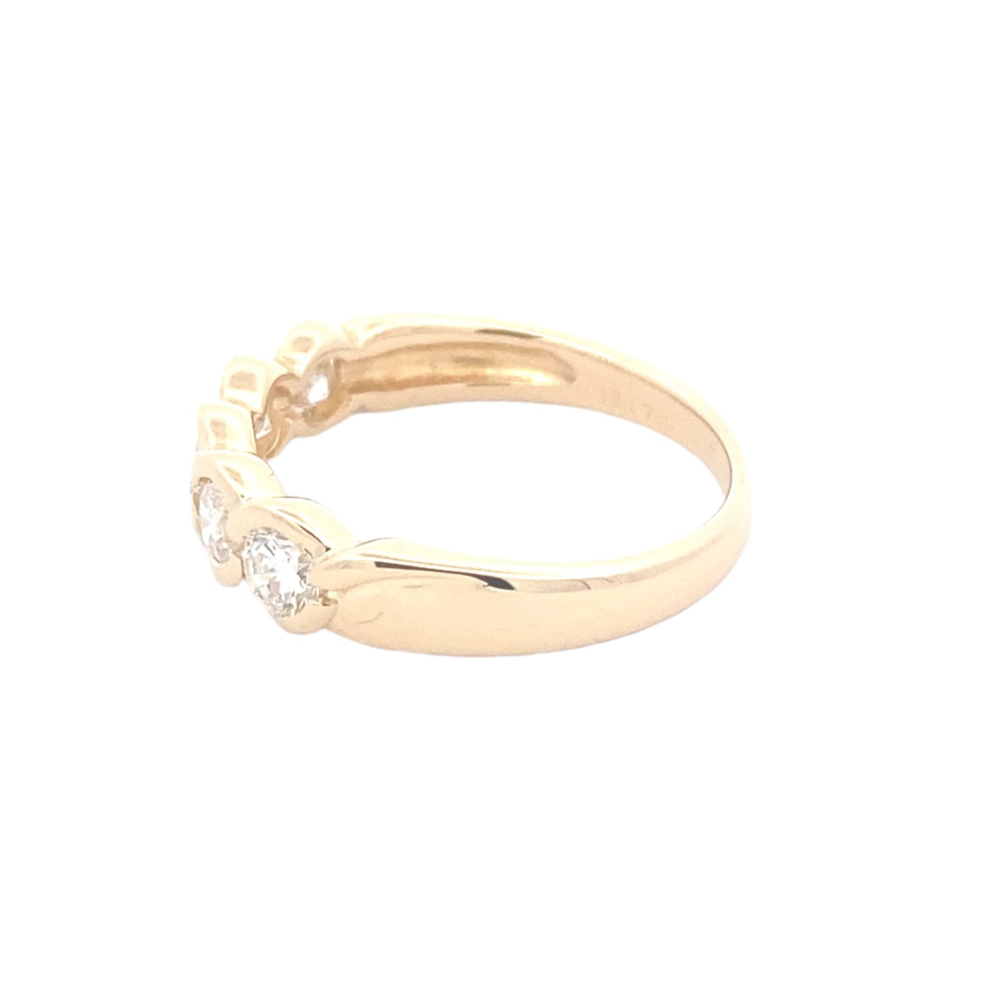 Round Brilliant Cut Diamond 5 Stone Twist Style Eternity Ring
