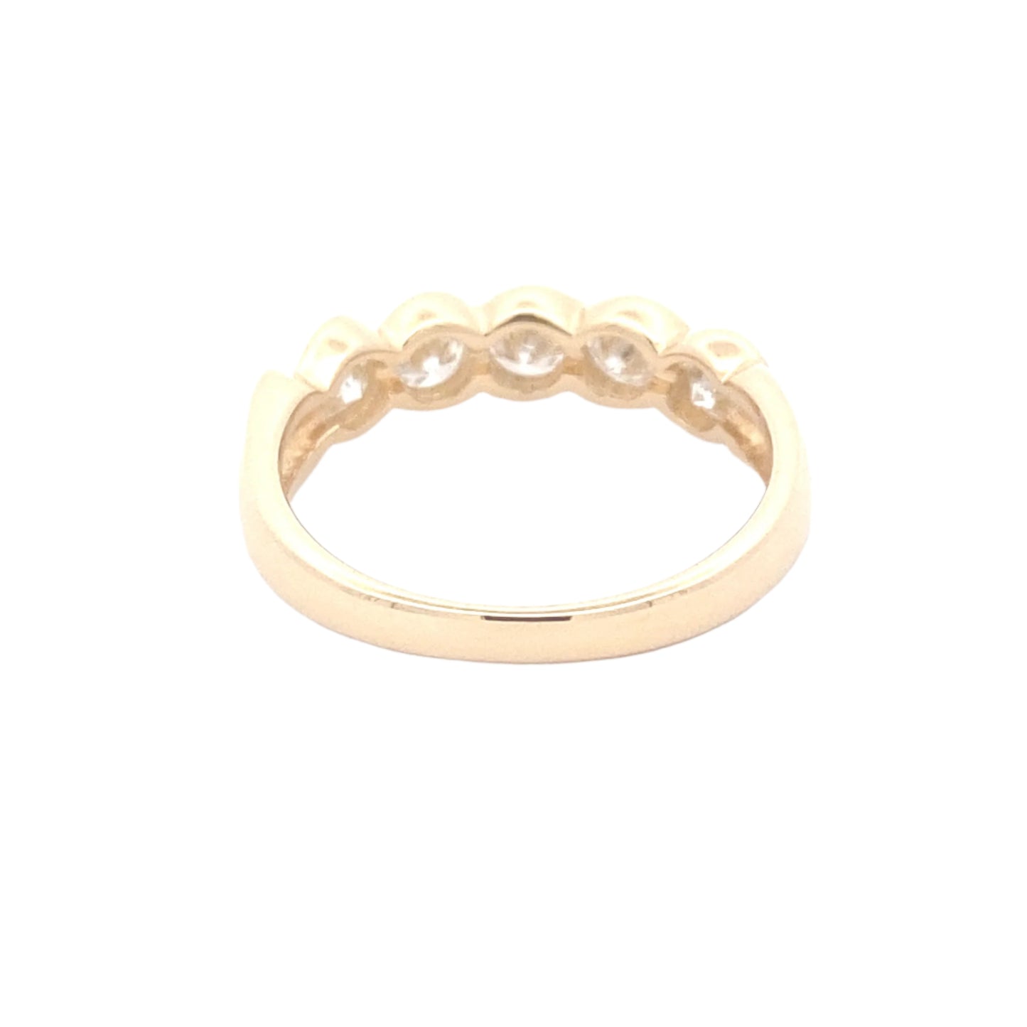 Round Brilliant Cut Diamond 5 Stone Twist Style Eternity Ring