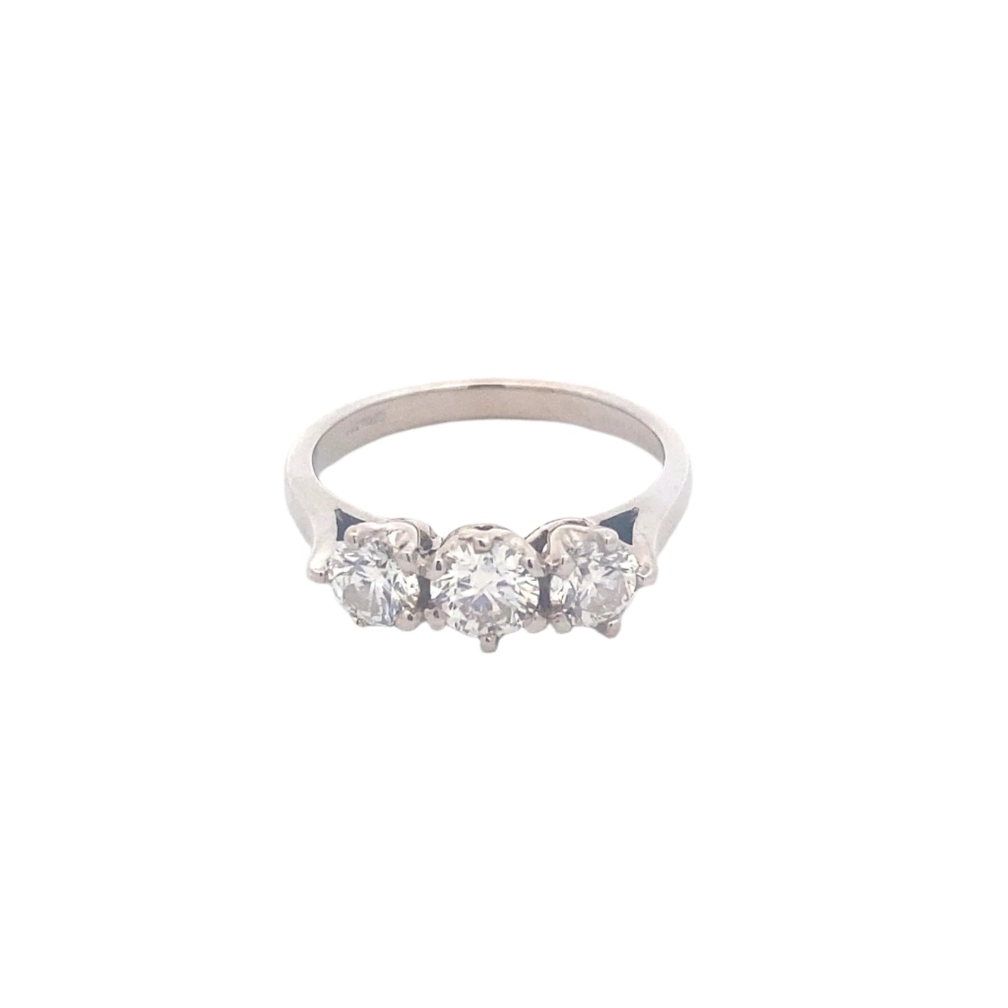 Round Brilliant Cut Diamond 3 Stone Ring