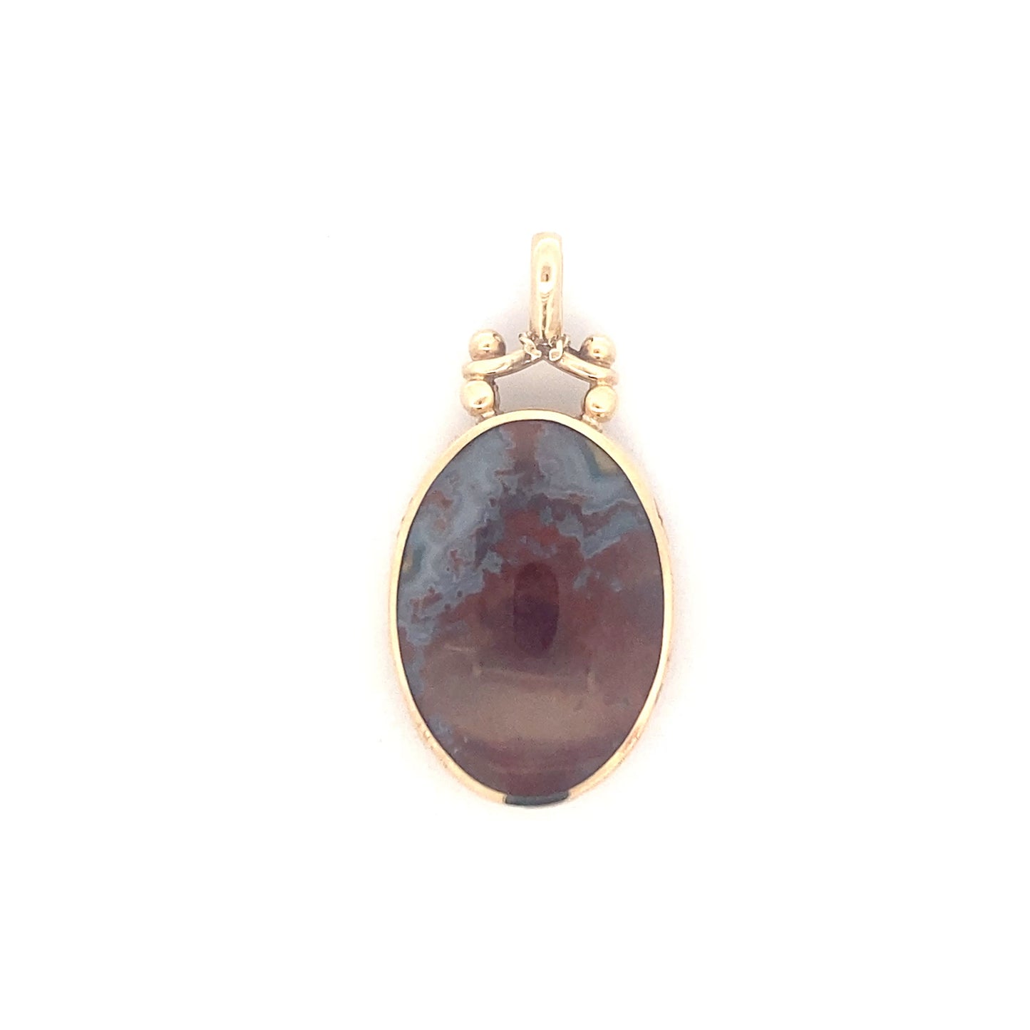 Yellow Gold Oval Shaped Fob