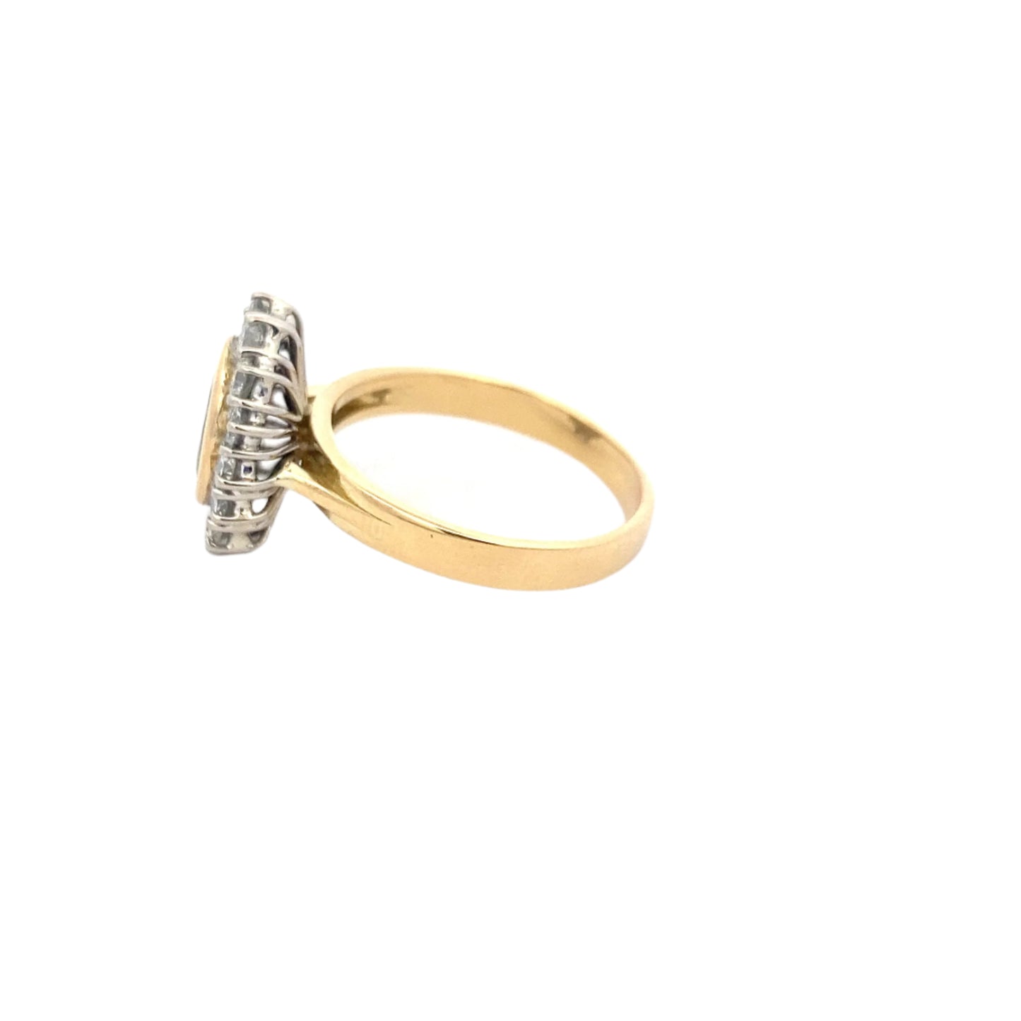Oval Shaped Sapphire with Diamond Halo