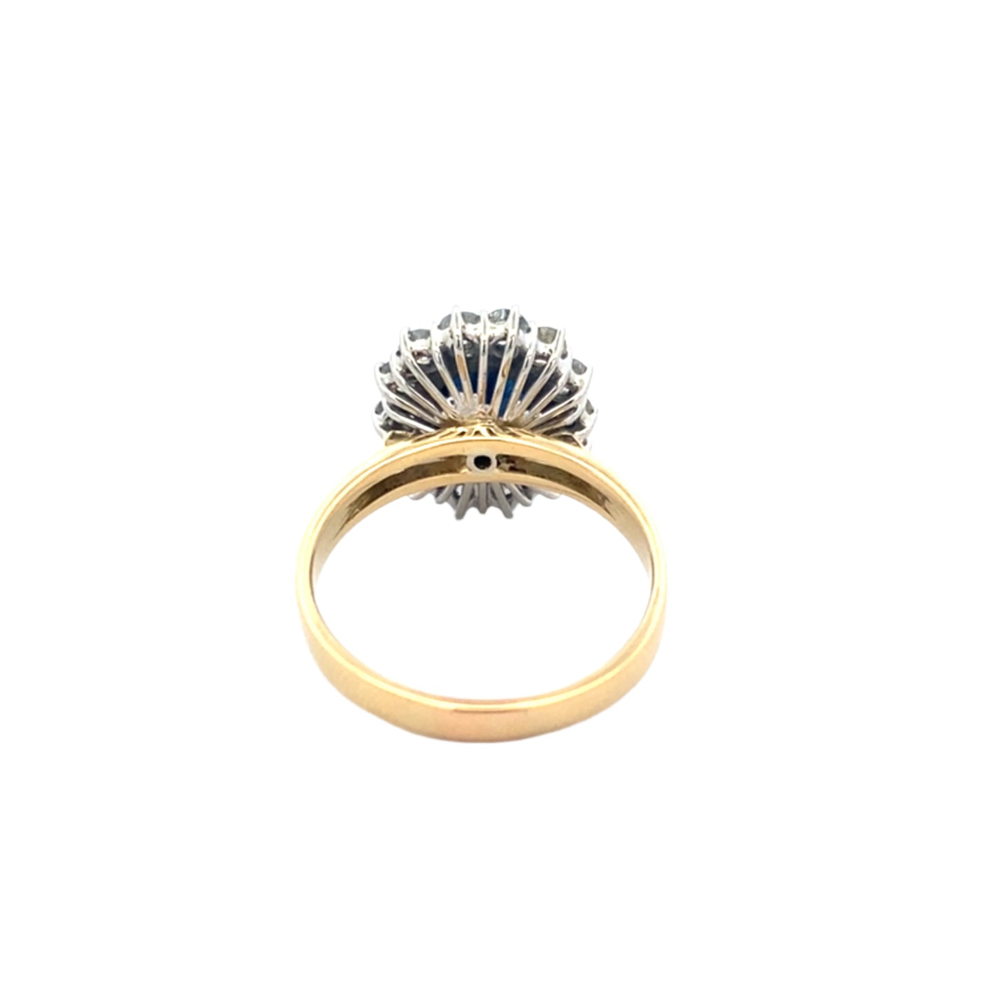 Oval Shaped Sapphire with Diamond Halo