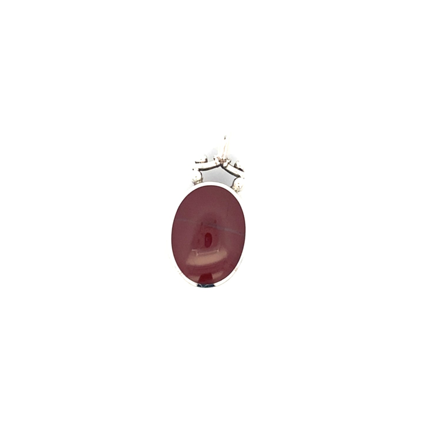 Silver Oval Shaped Fob