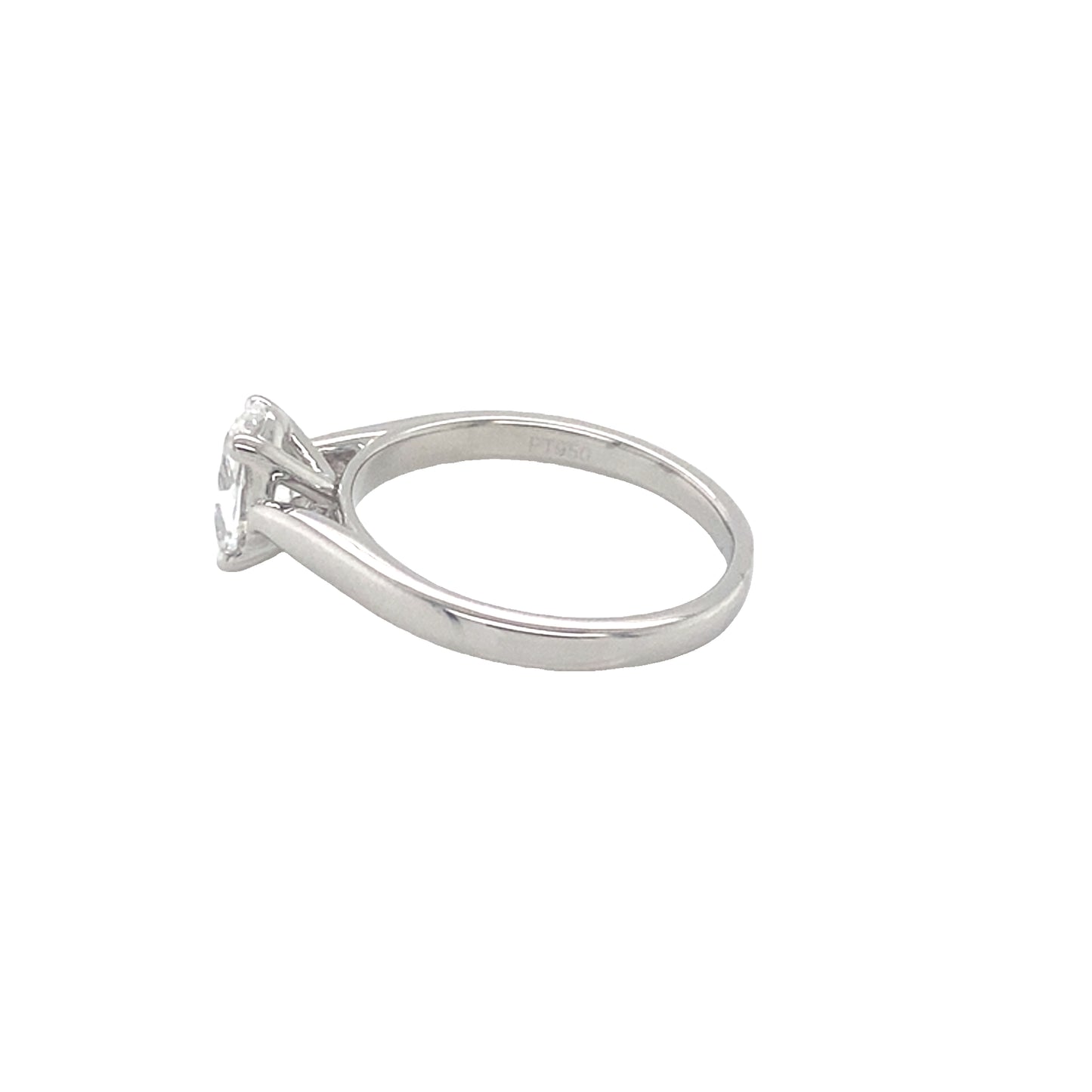 Oval Diamond Solitaire Ring