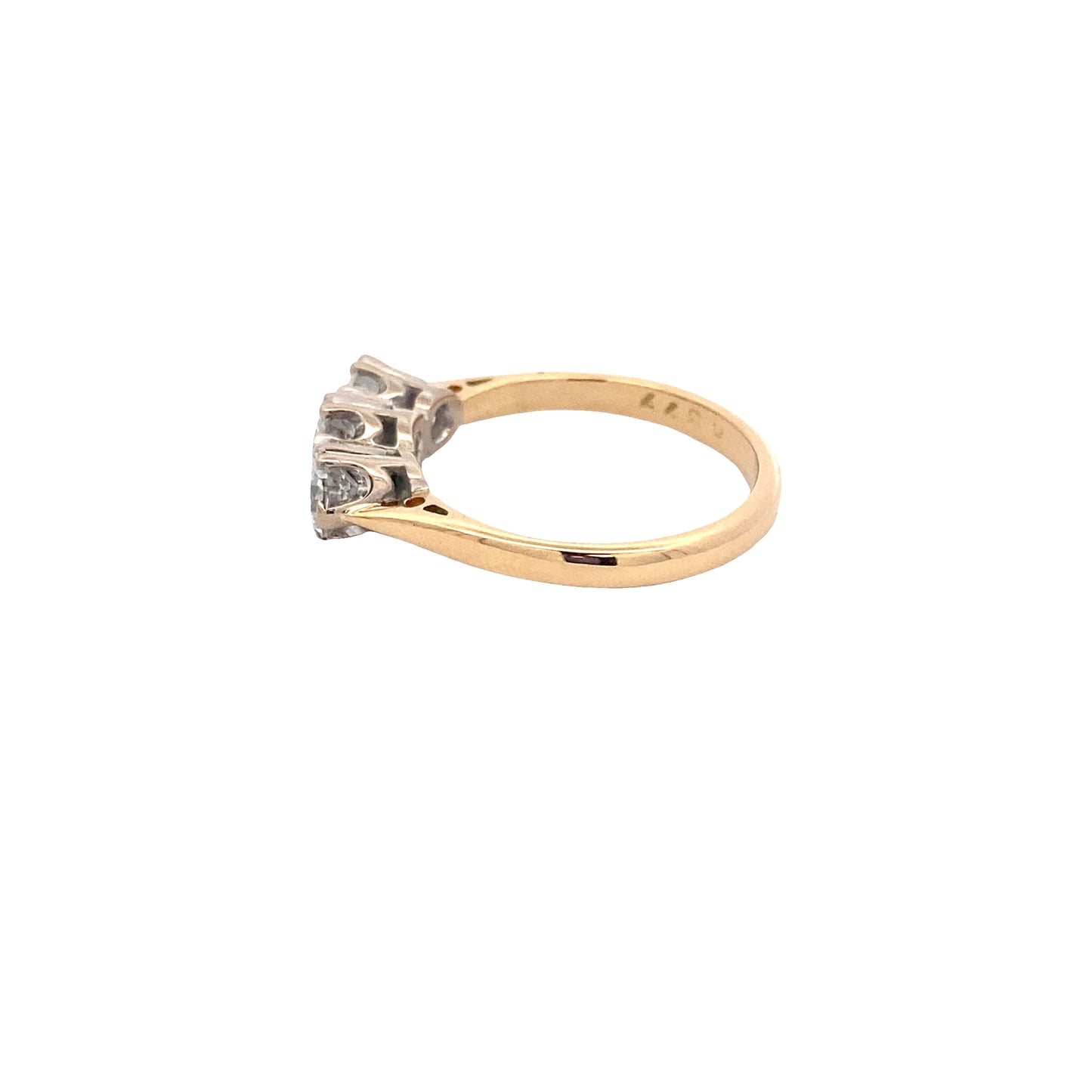 Round Brilliant Cut Diamond 3 Stone Ring