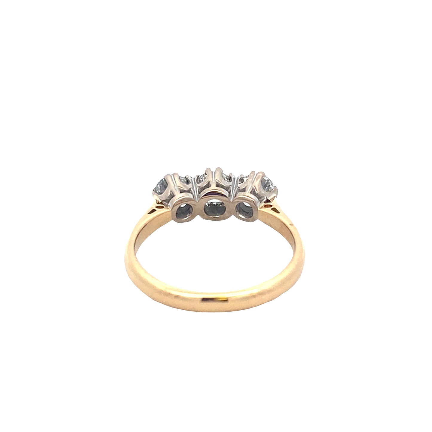 Round Brilliant Cut Diamond 3 Stone Ring