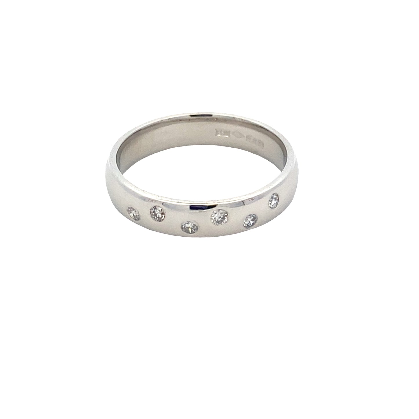 Round Brilliant Cut Diamond set wedding ring