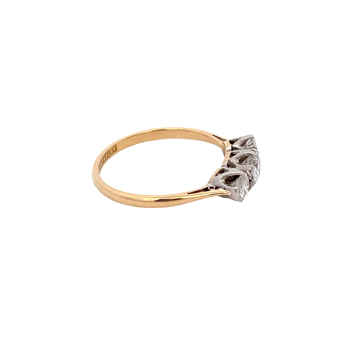 Round Brilliant Cut Diamond 3 Stone Ring