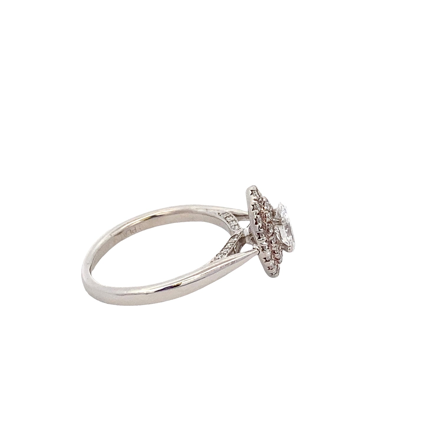 Marquise Shaped Diamond Halo Cluster Style Ring