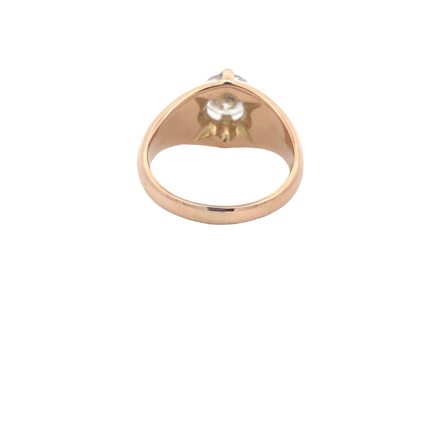 Round Brilliant Cut Diamond Solitaire Signet Ring