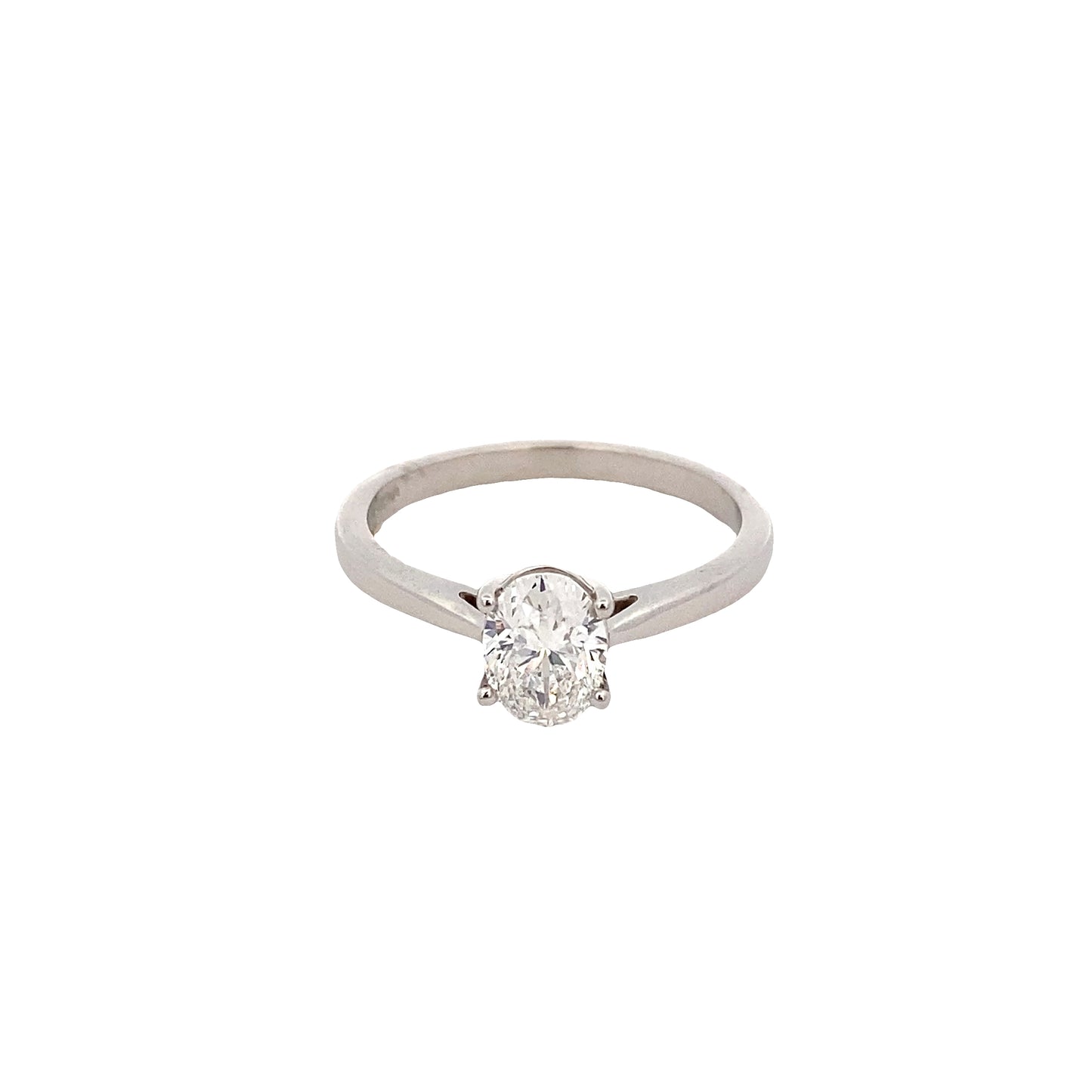 Oval Diamond Solitaire Ring