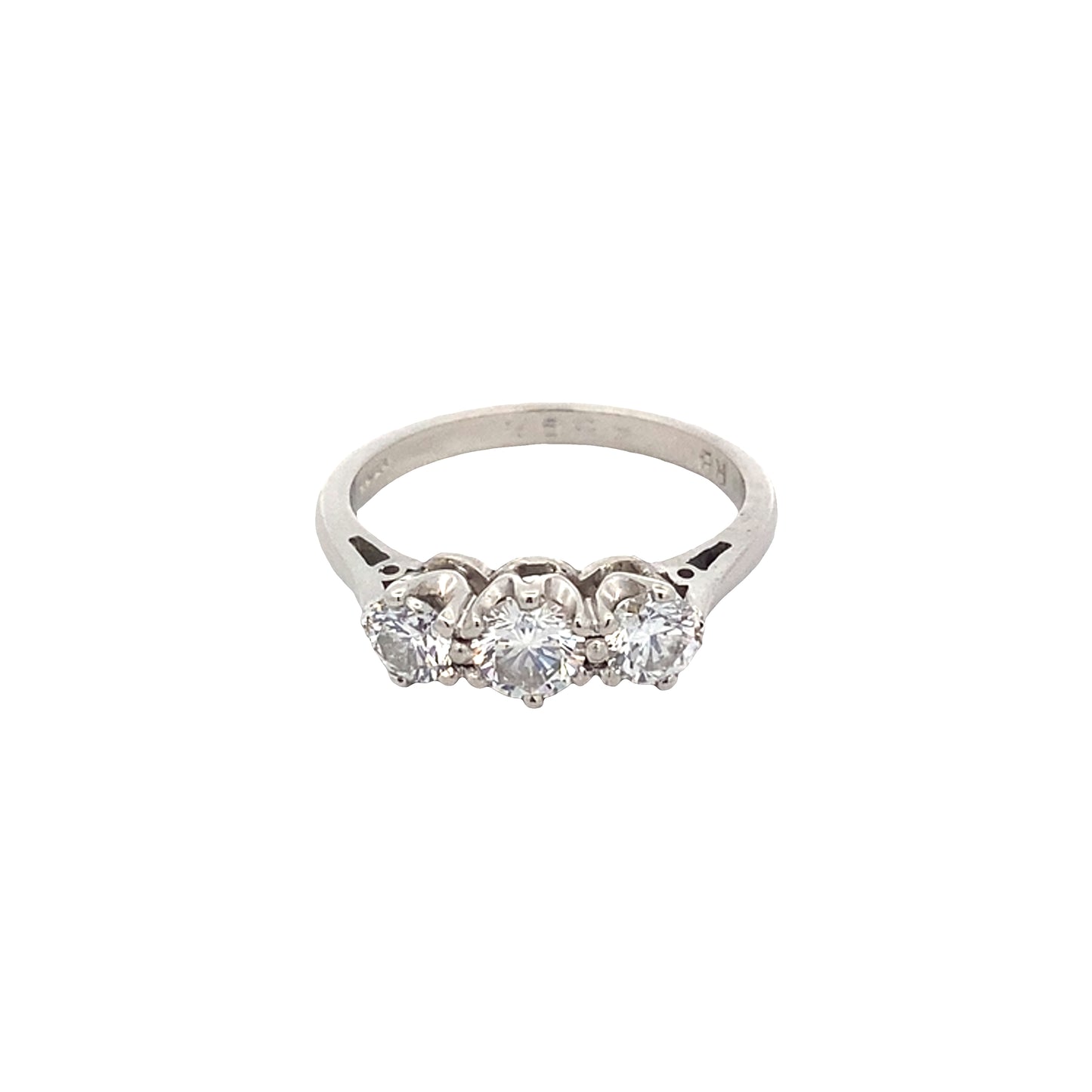 Round Brilliant Cut Diamond 3 Stone Ring