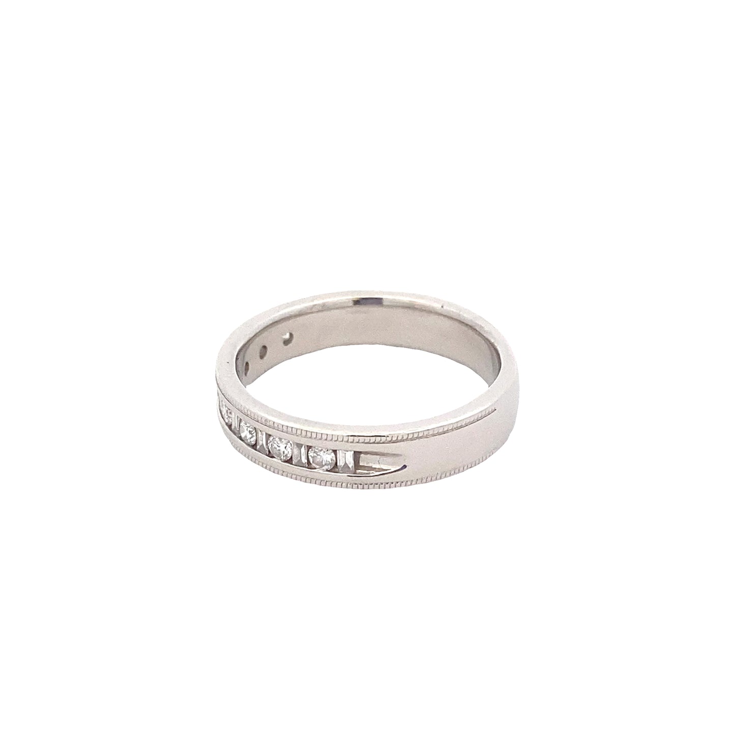 Round Brilliant and Baguette Cut Diamond Ring