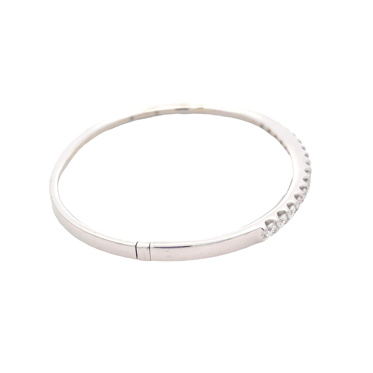 White Gold Diamond Set Bangle