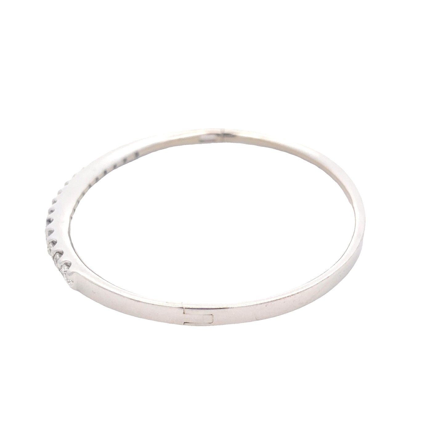 White Gold Diamond Set Bangle