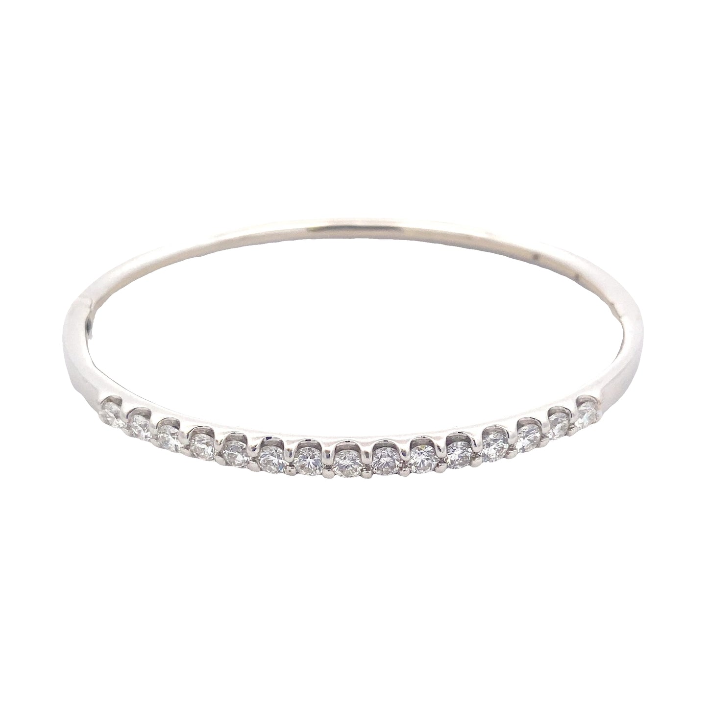 White Gold Diamond Set Bangle