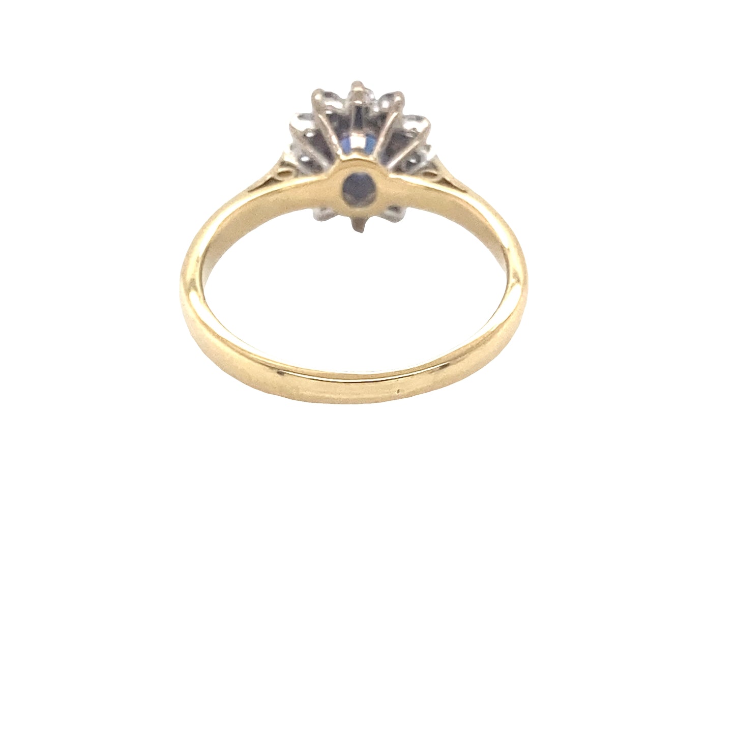 Sapphire and Diamond Cluster Style Ring