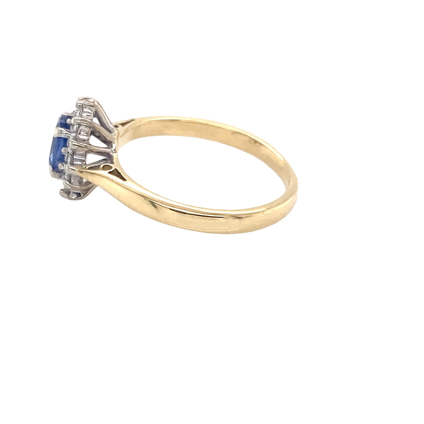 Sapphire and Diamond Cluster Style Ring