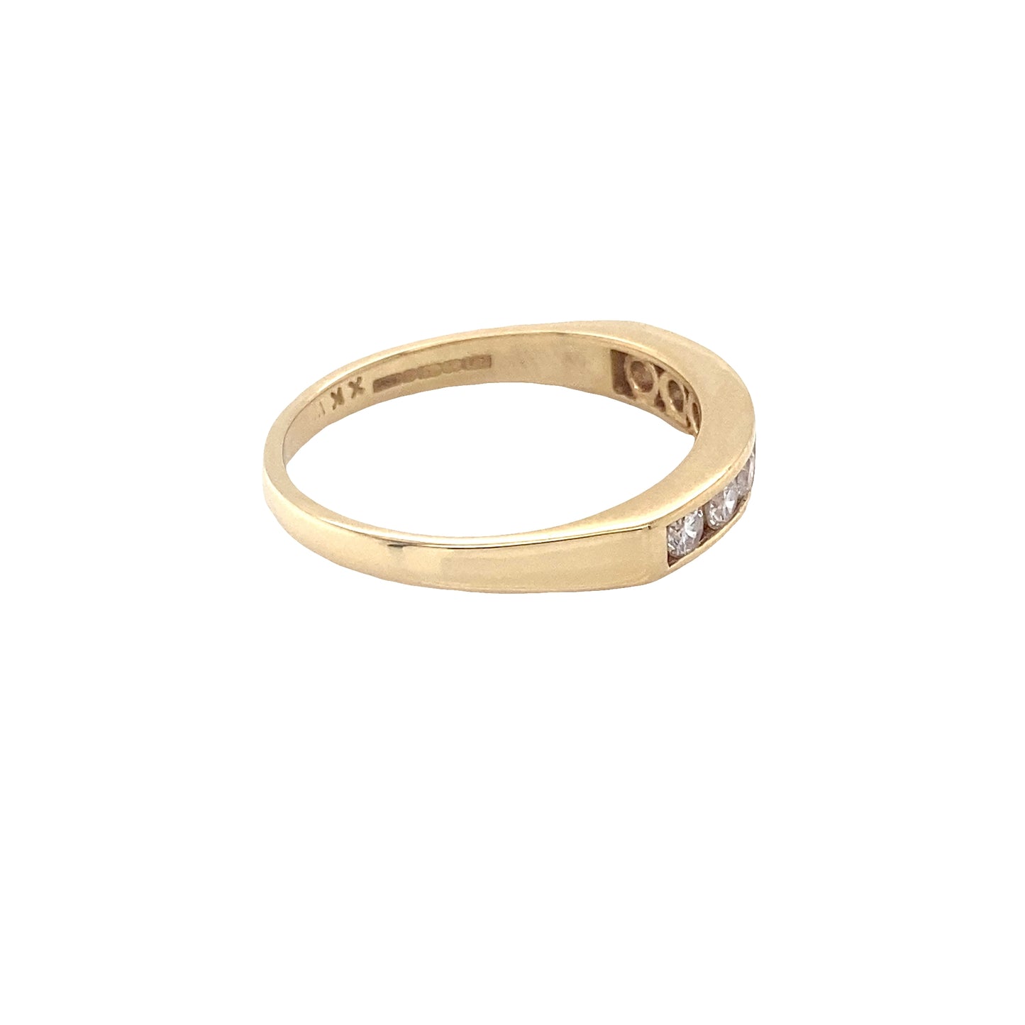 Round Brilliant Cut Diamond Channel Set Ring