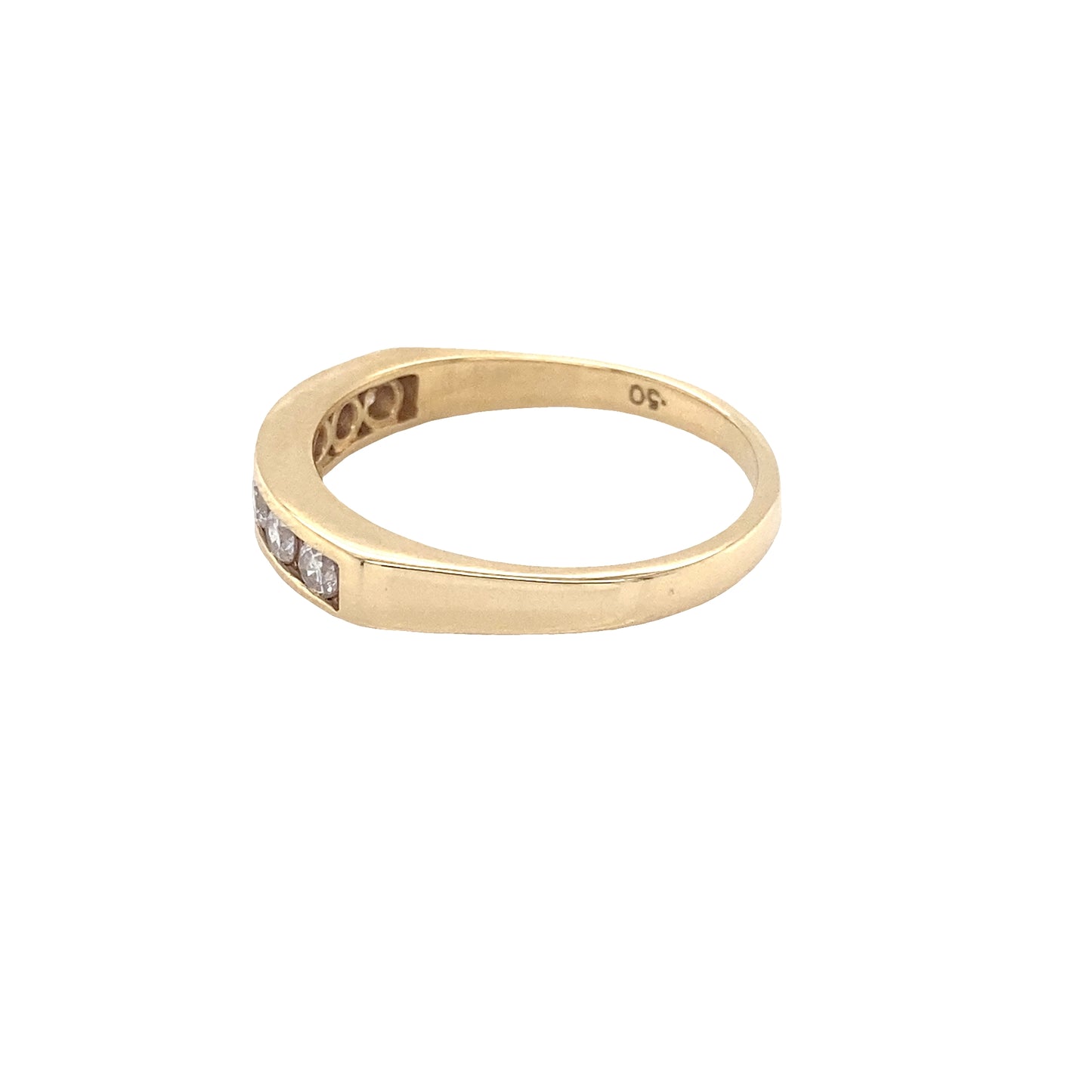 Round Brilliant Cut Diamond Channel Set Ring