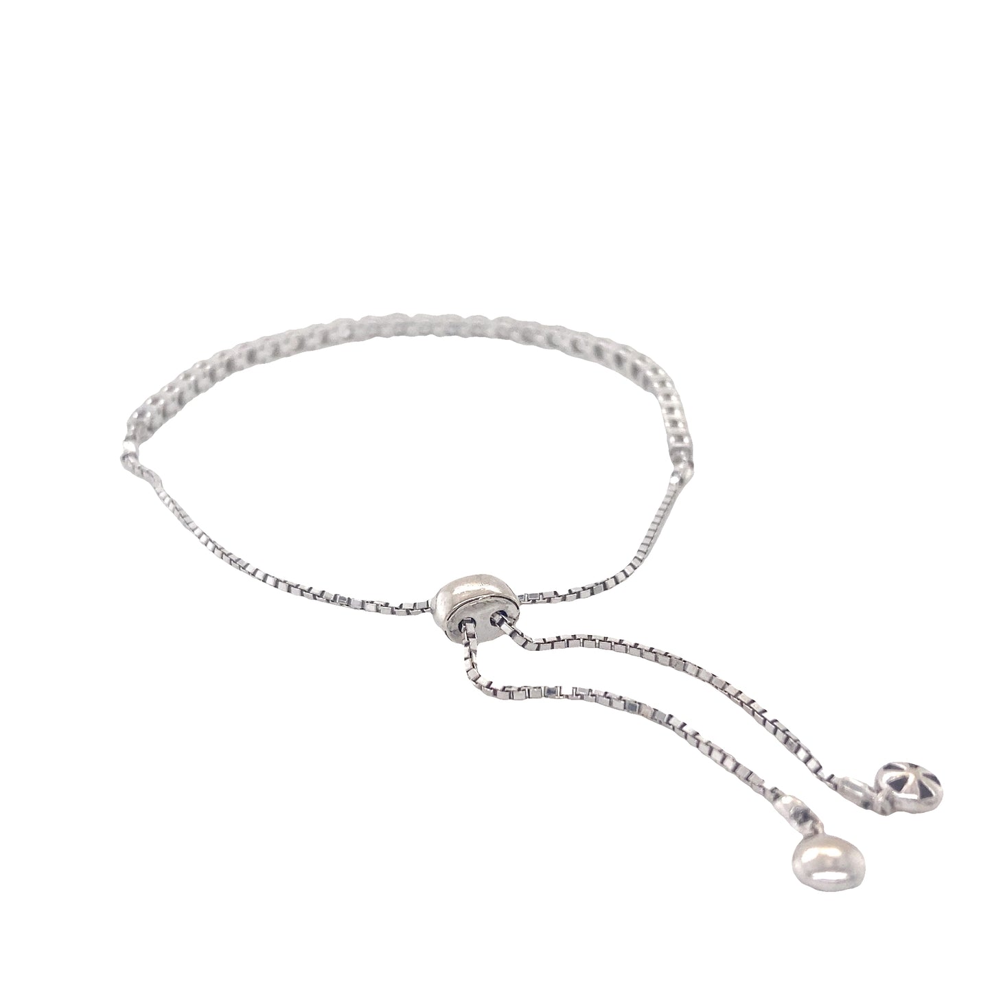 White Gold Diamond Adjustable Tennis Bracelet