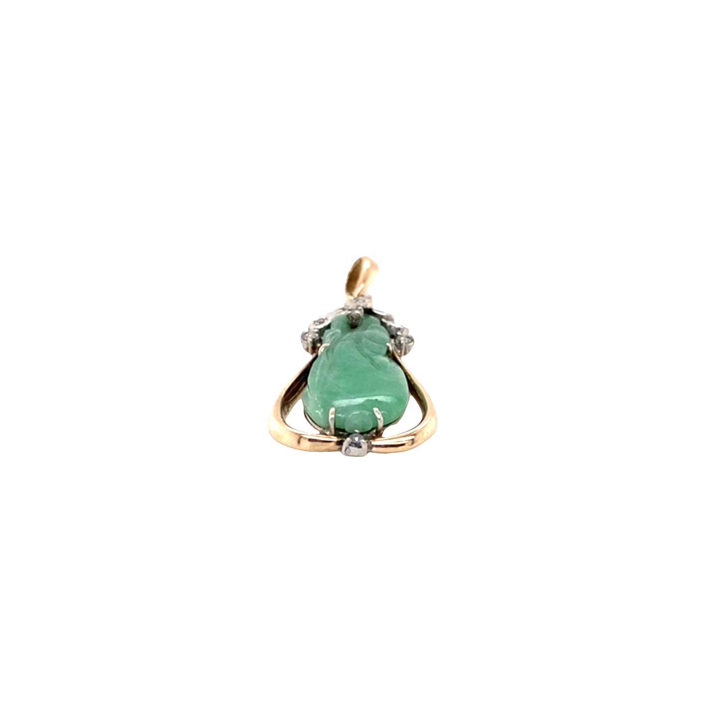 Jade and Diamond Fob Pendant