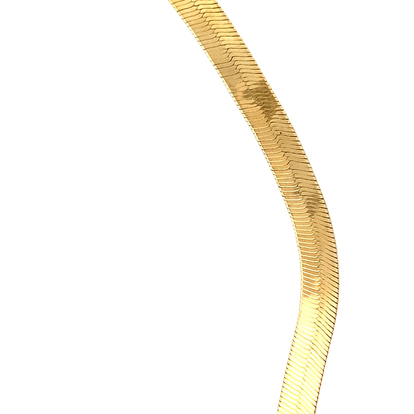 18ct Yellow Gold Herringbone Style Necklace