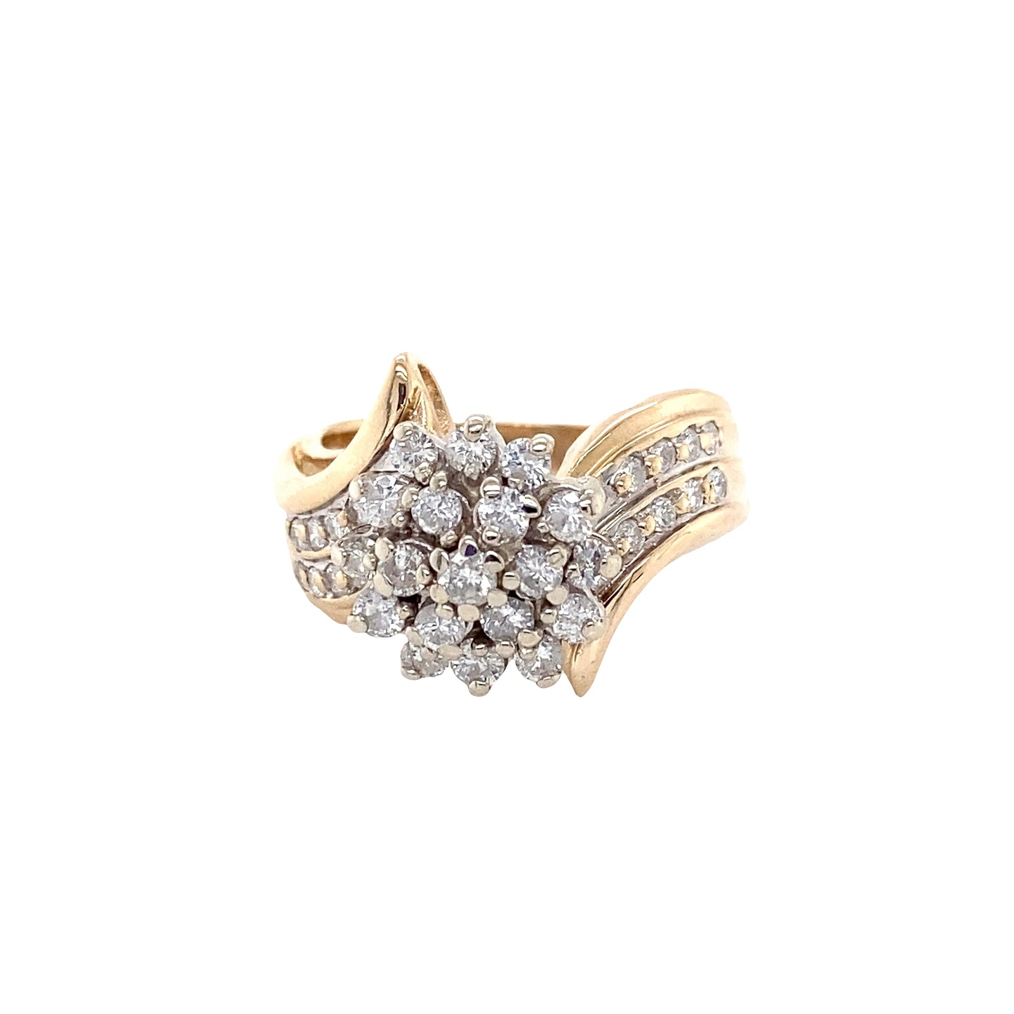 Round Brilliant Cut Diamond Cluster Style Ring