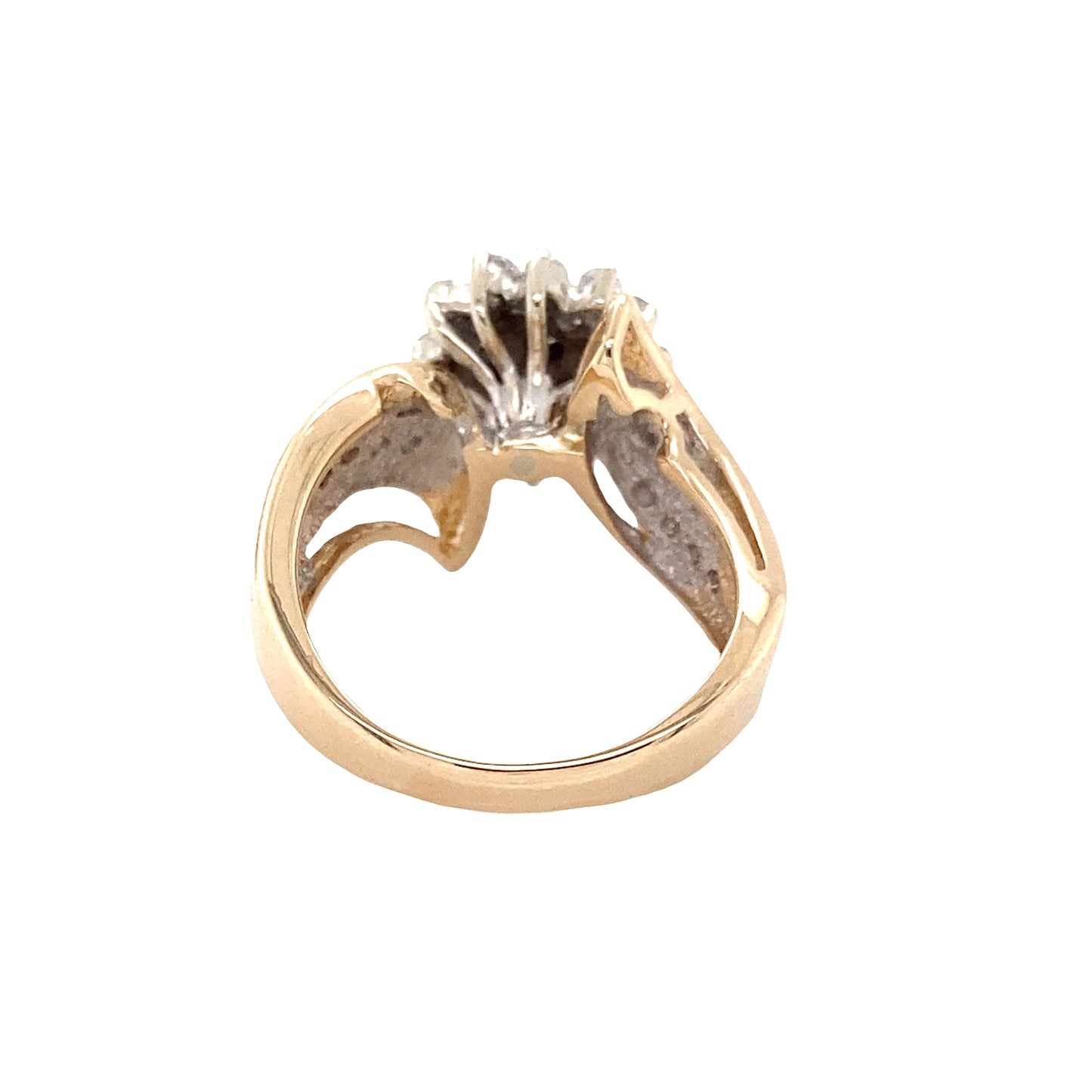 Round Brilliant Cut Diamond Cluster Style Ring