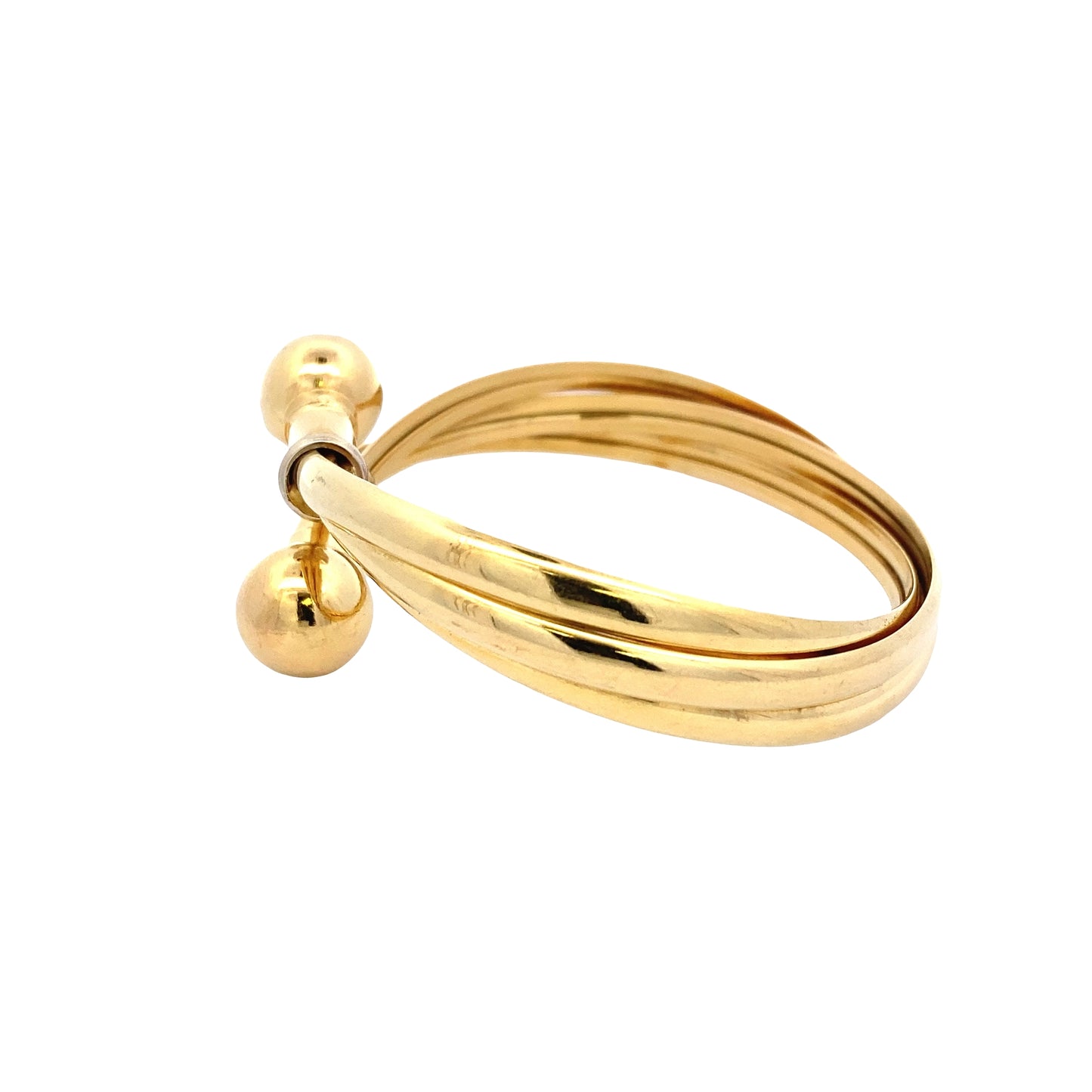 18ct Yellow Gold 3 Strand Torque Bangle