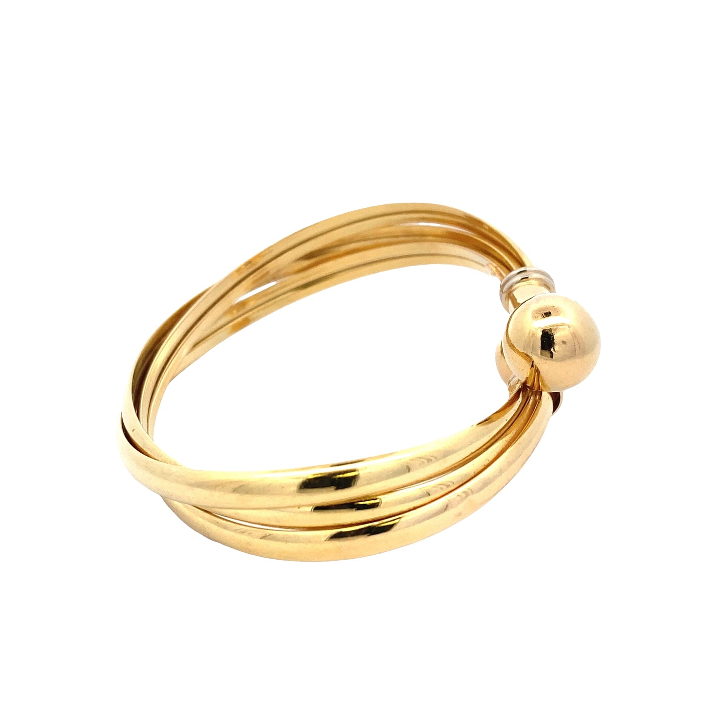 18ct Yellow Gold 3 Strand Torque Bangle