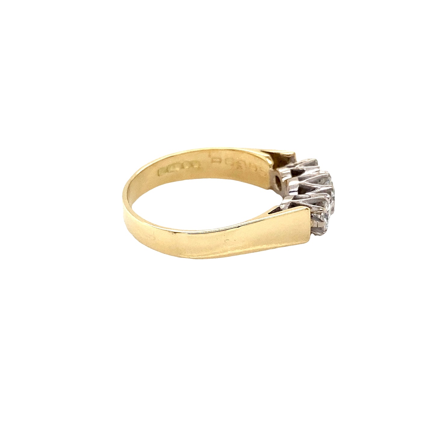 Round Brilliant Cut 3 Stone Diamond Ring