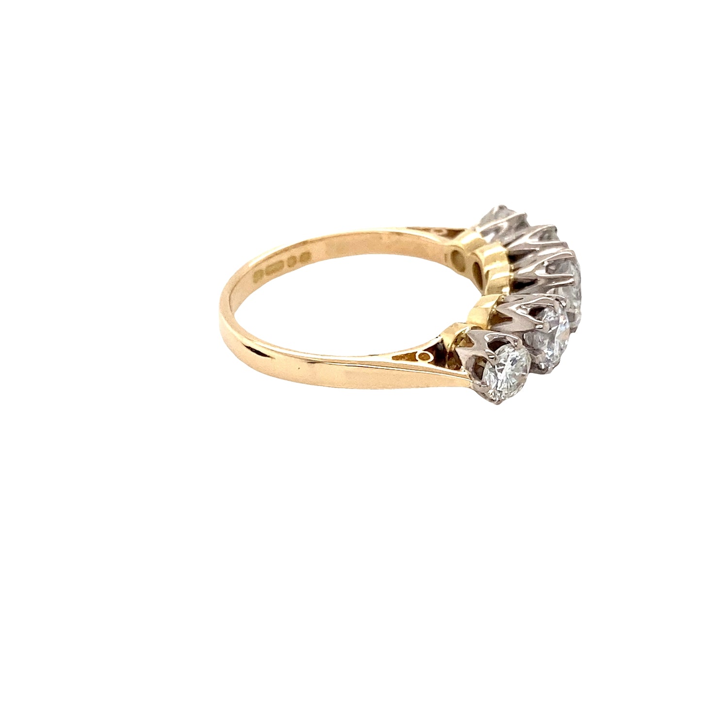 Round Brilliant Cut 5 Stone Graduated Diamond Eternity Ring
