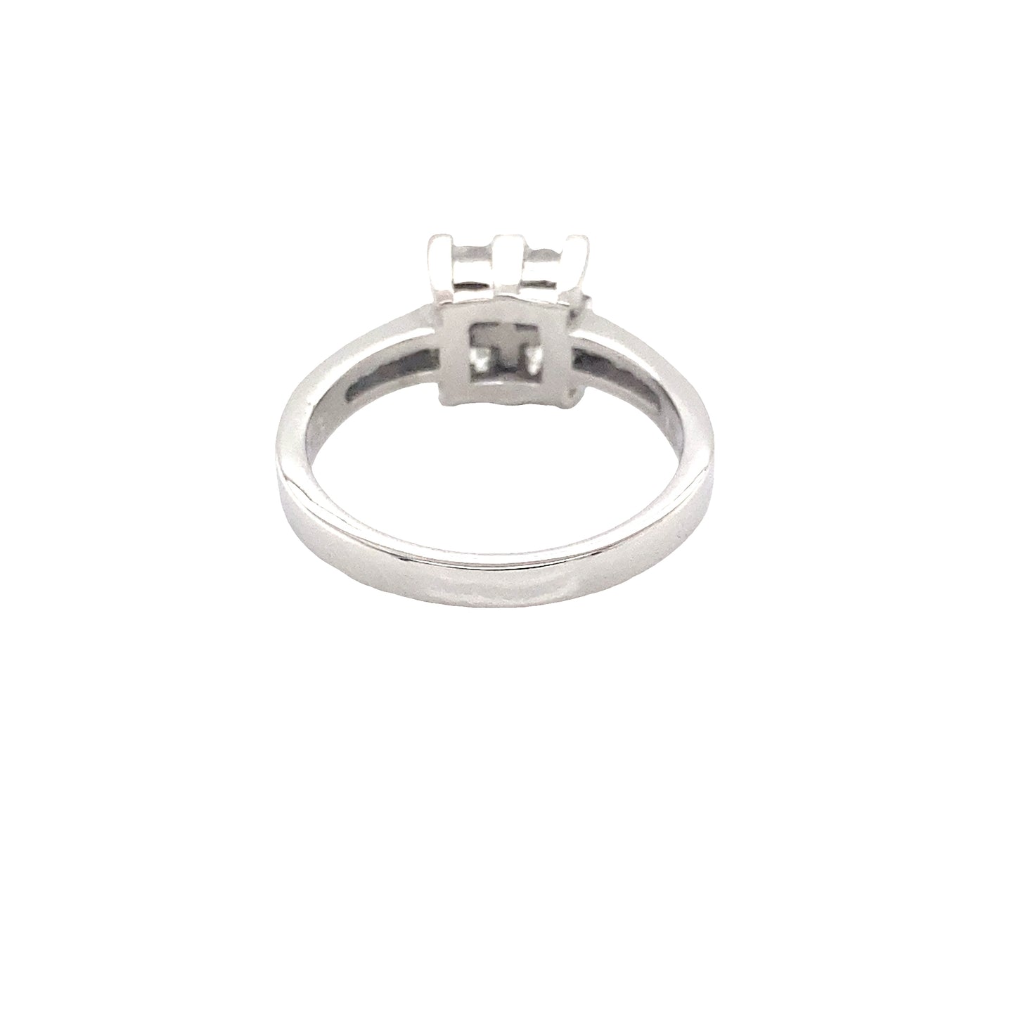 4 Stone Diamond Cluster Ring with Diamond Set Shoulders