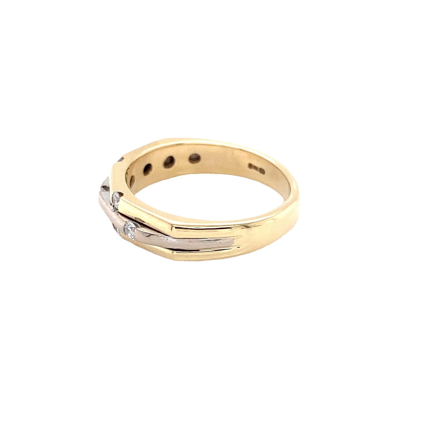 Two-Tone Round Brilliant Cut Diamond Dress Ring