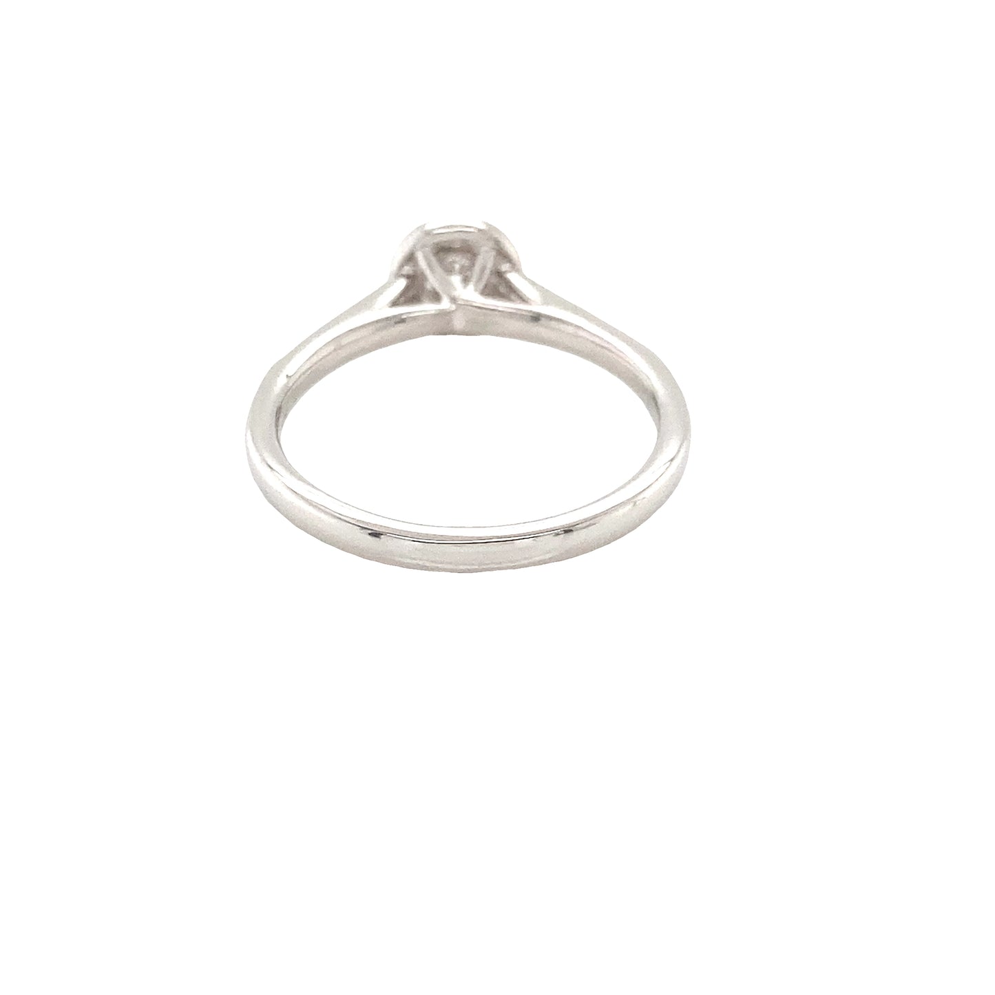 Round Brilliant Cut Diamond Halo Ring with Diamond set shoulders